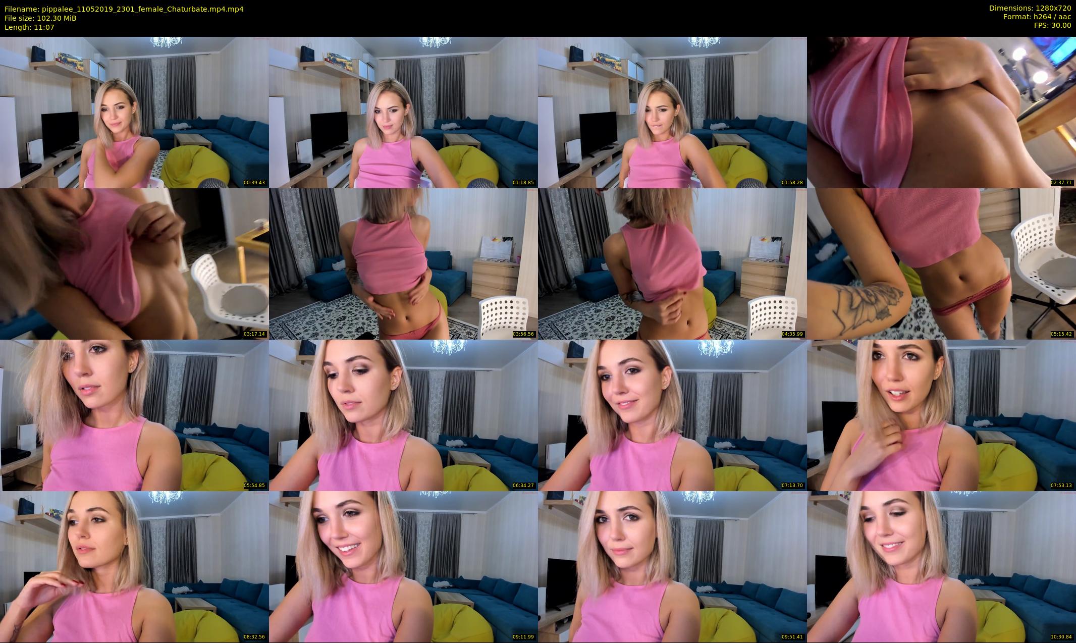 pippalee — 12 minute Chaturbate female cam show recording, 720p, May 11, 2019