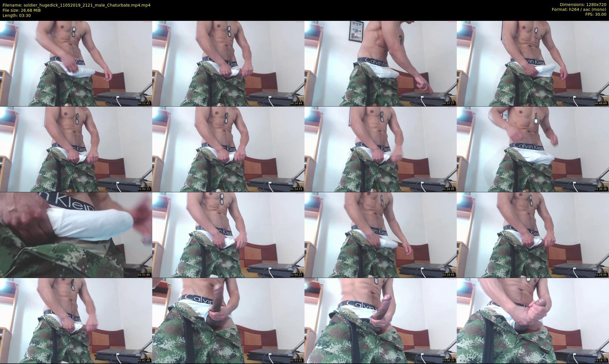 soldier_hugedick — 4 minute Chaturbate male cam show recording, 720p, May 11, 2019