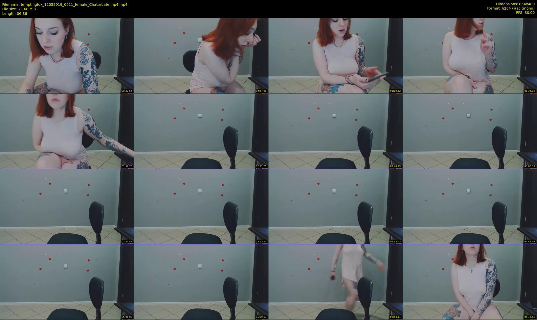 temptingfox — 7 minute Chaturbate female cam show recording, 480p, May 12, 2019
