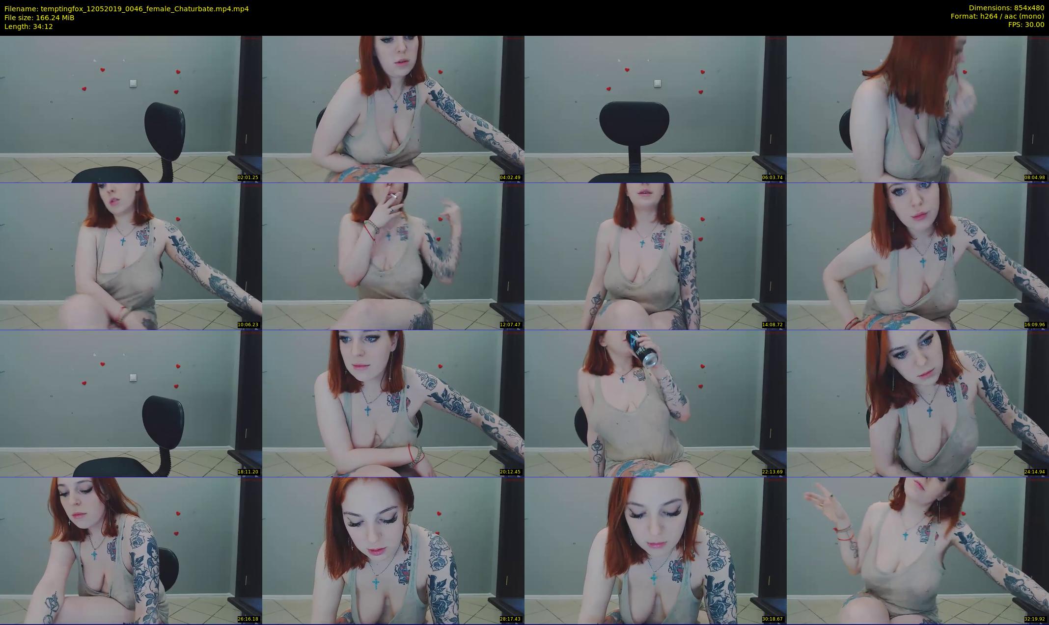 temptingfox — 35 minute Chaturbate female cam show recording, 480p, May 12, 2019