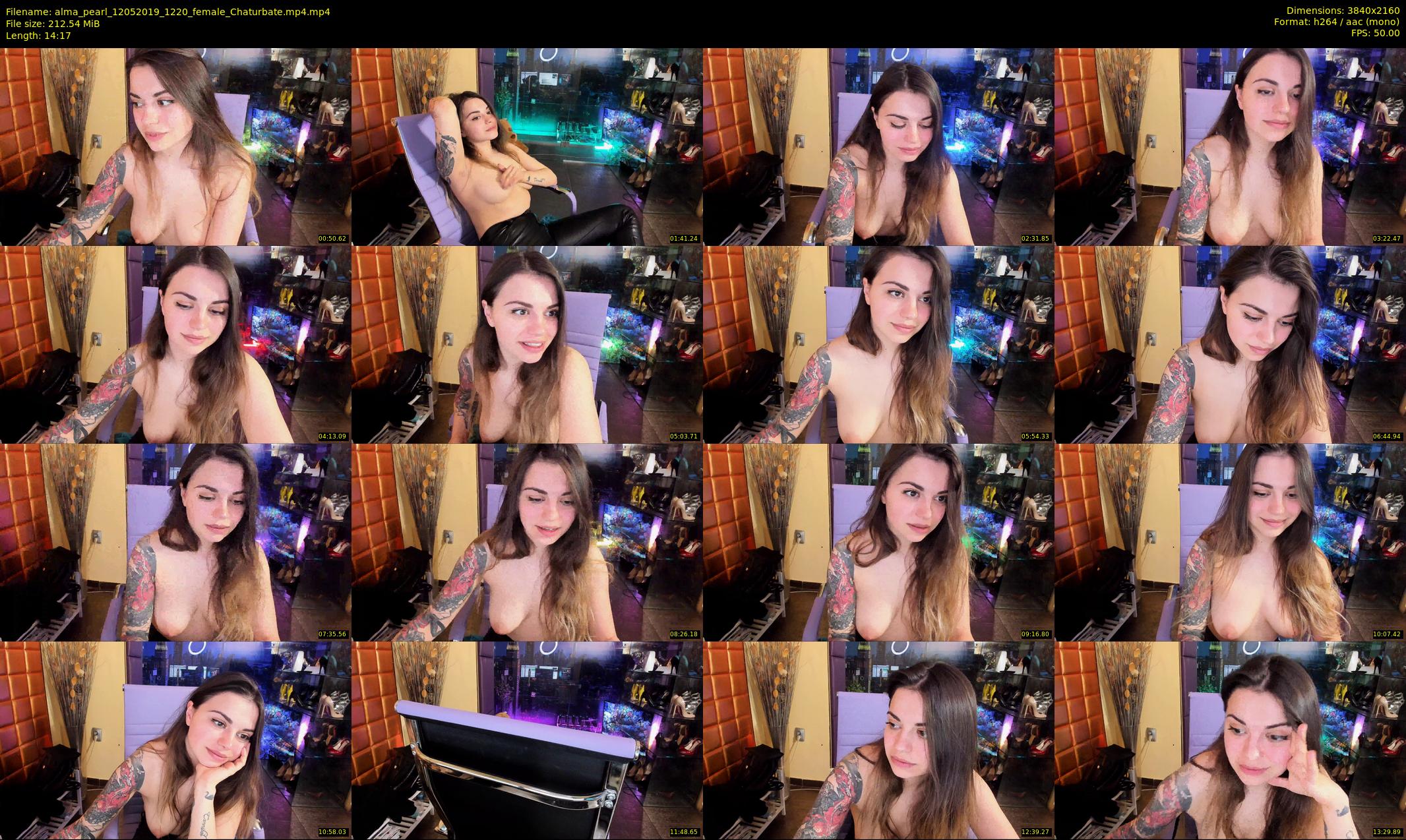 alma_pearl — 15 minute Chaturbate female cam show recording, 4K, May 12, 2019