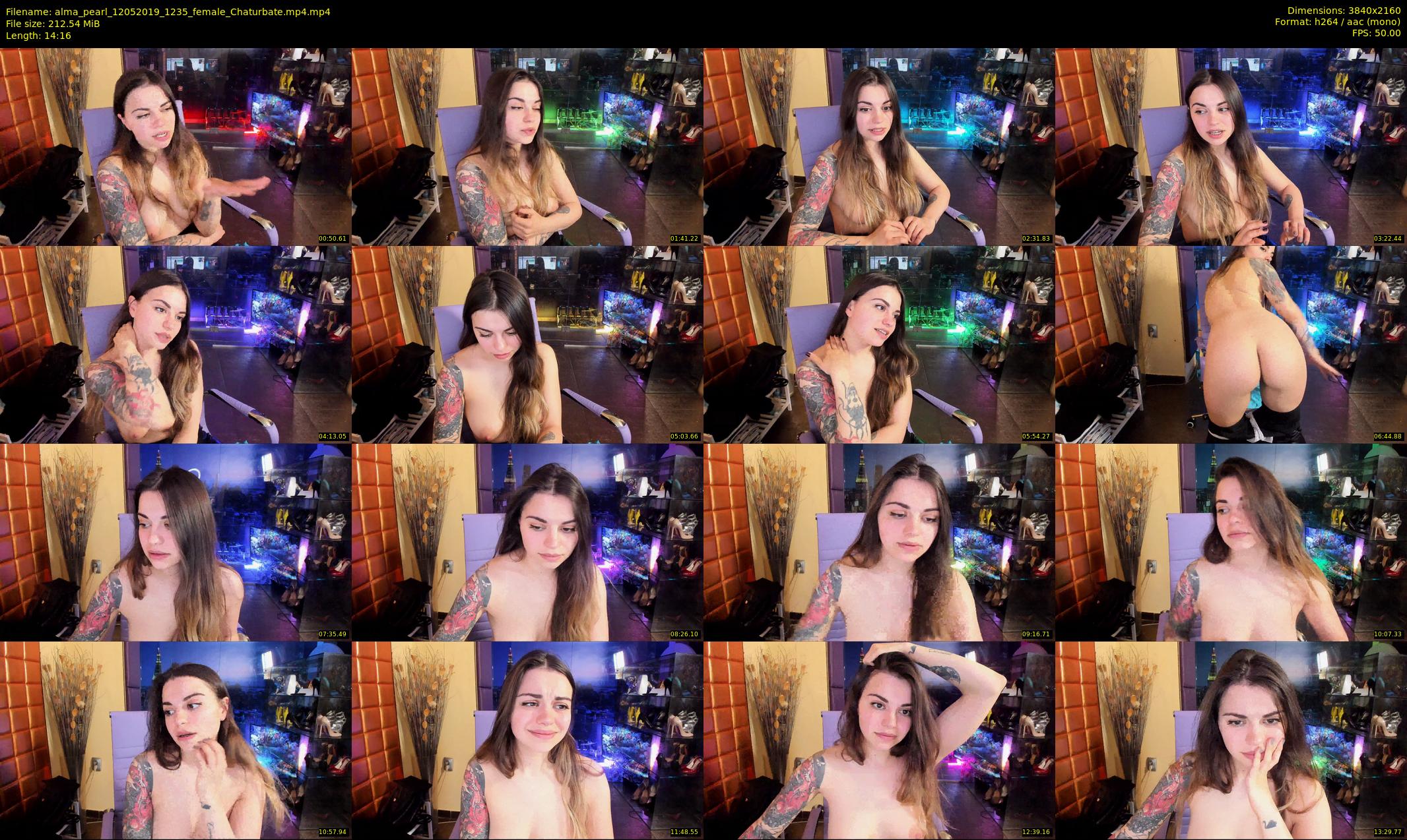 alma_pearl — 15 minute Chaturbate female cam show recording, 4K, May 12, 2019