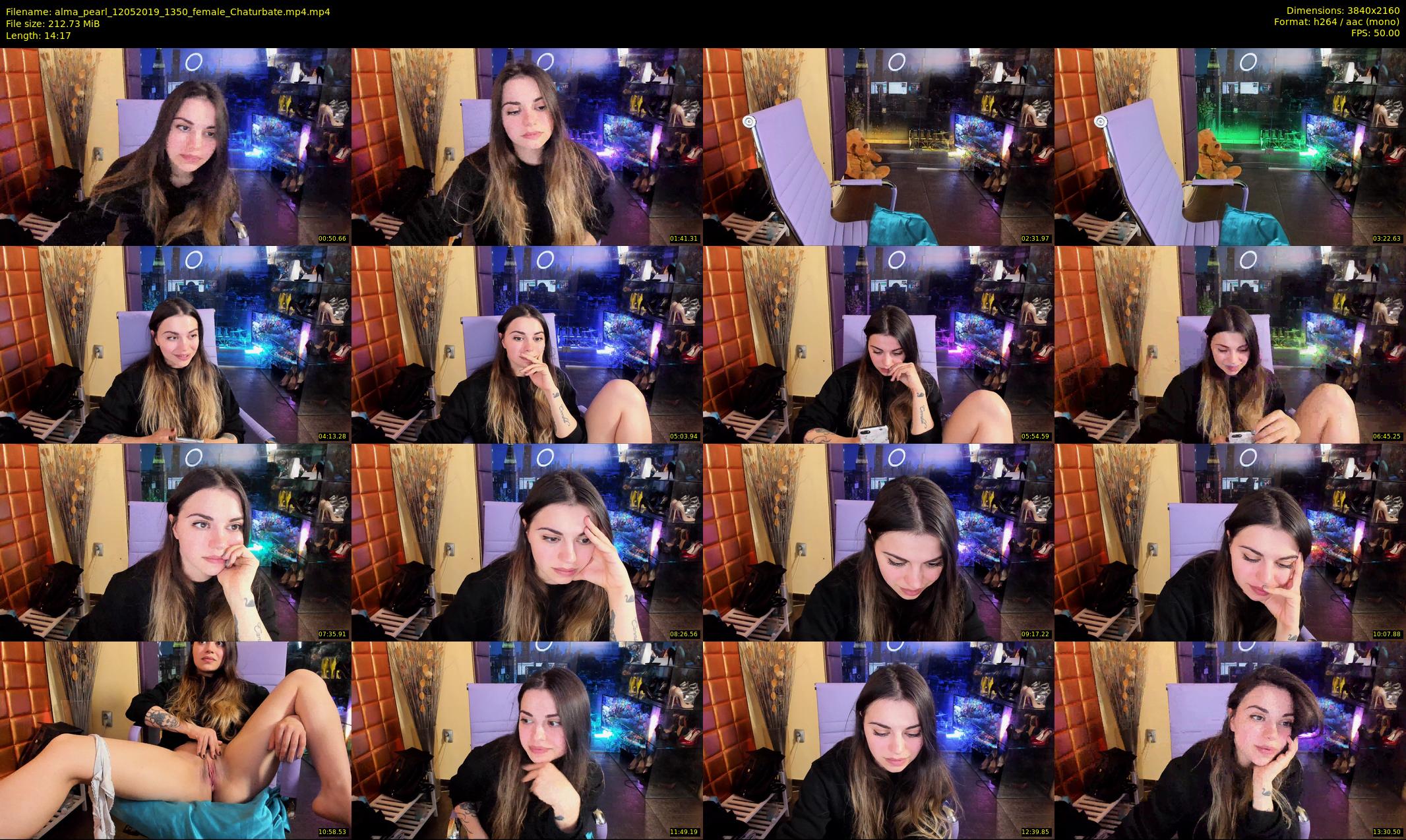 alma_pearl — 15 minute Chaturbate female cam show recording, 4K, May 12, 2019