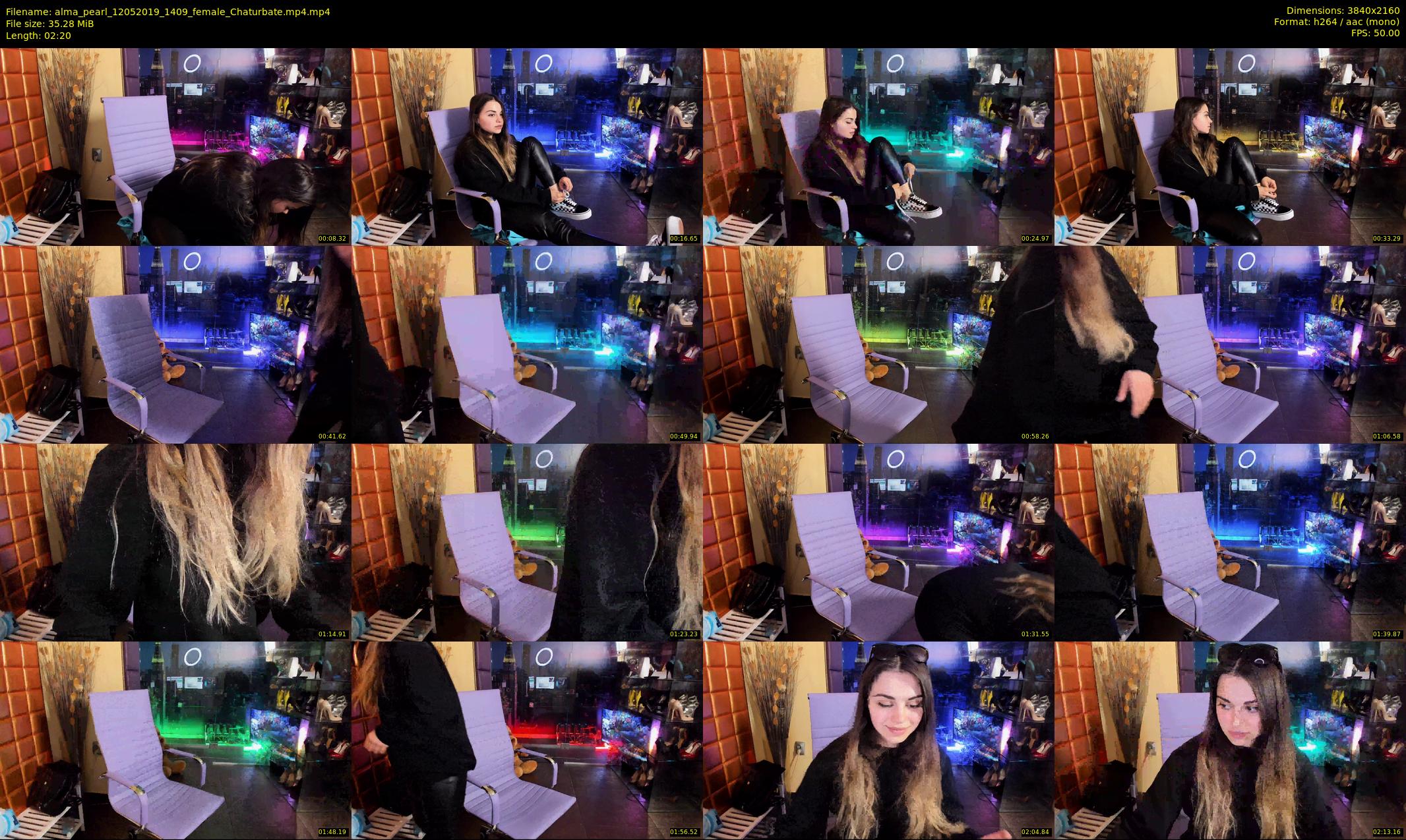 alma_pearl — 3 minute Chaturbate female cam show recording, 4K, May 12, 2019