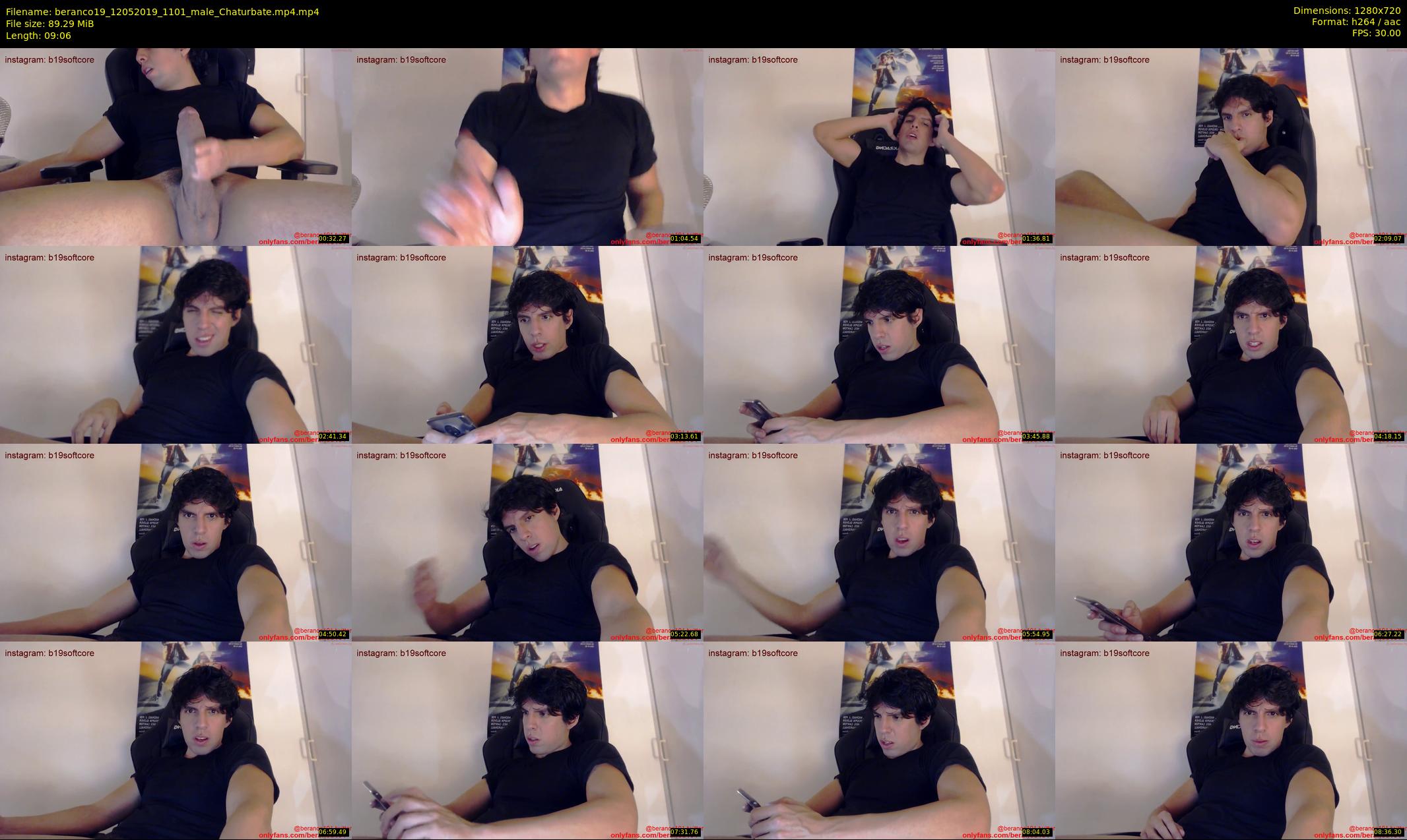 beranco19 — 10 minute Chaturbate male cam show recording, 720p, May 12, 2019