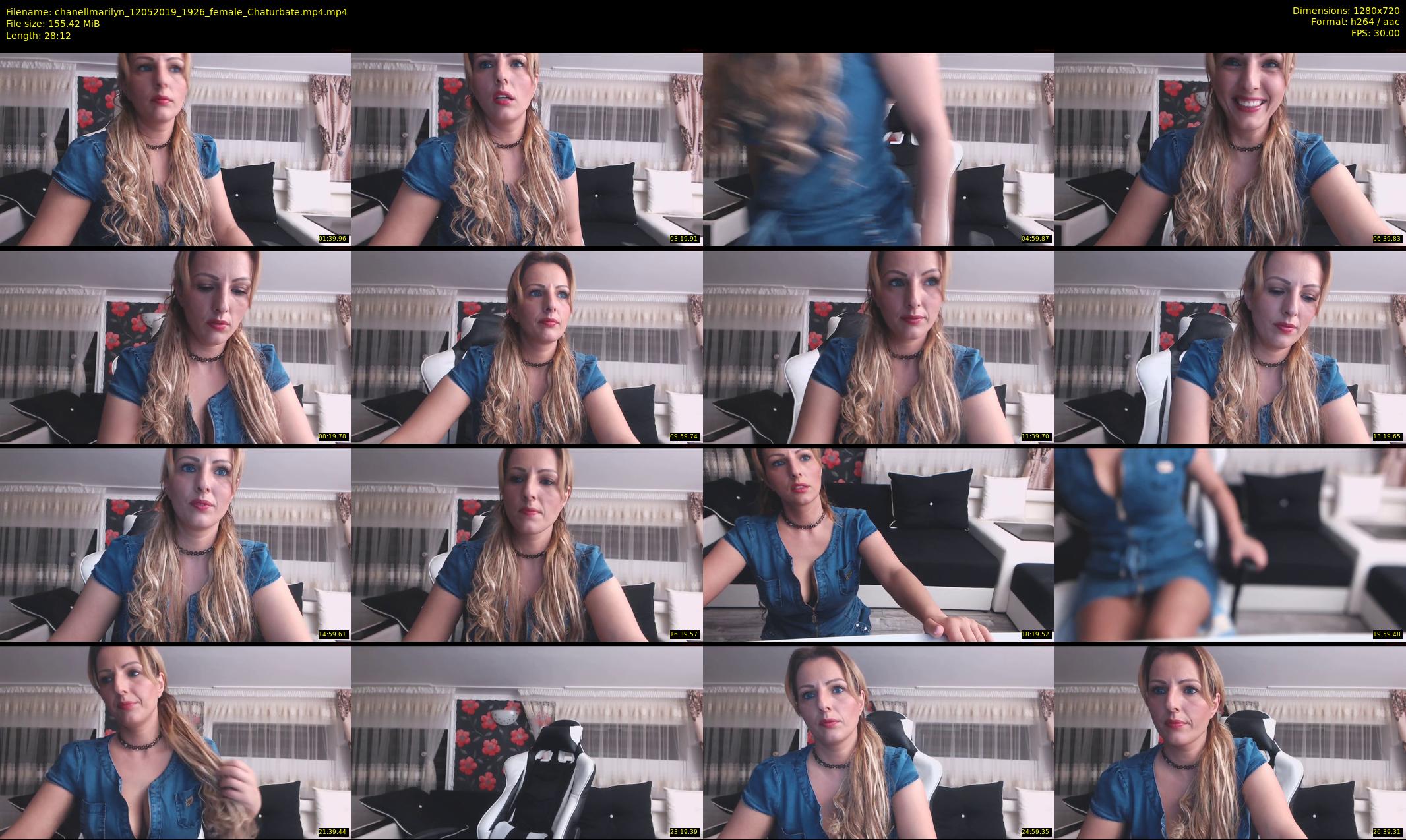 chanellmarilyn — 29 minute Chaturbate female cam show recording, 720p, May 12, 2019