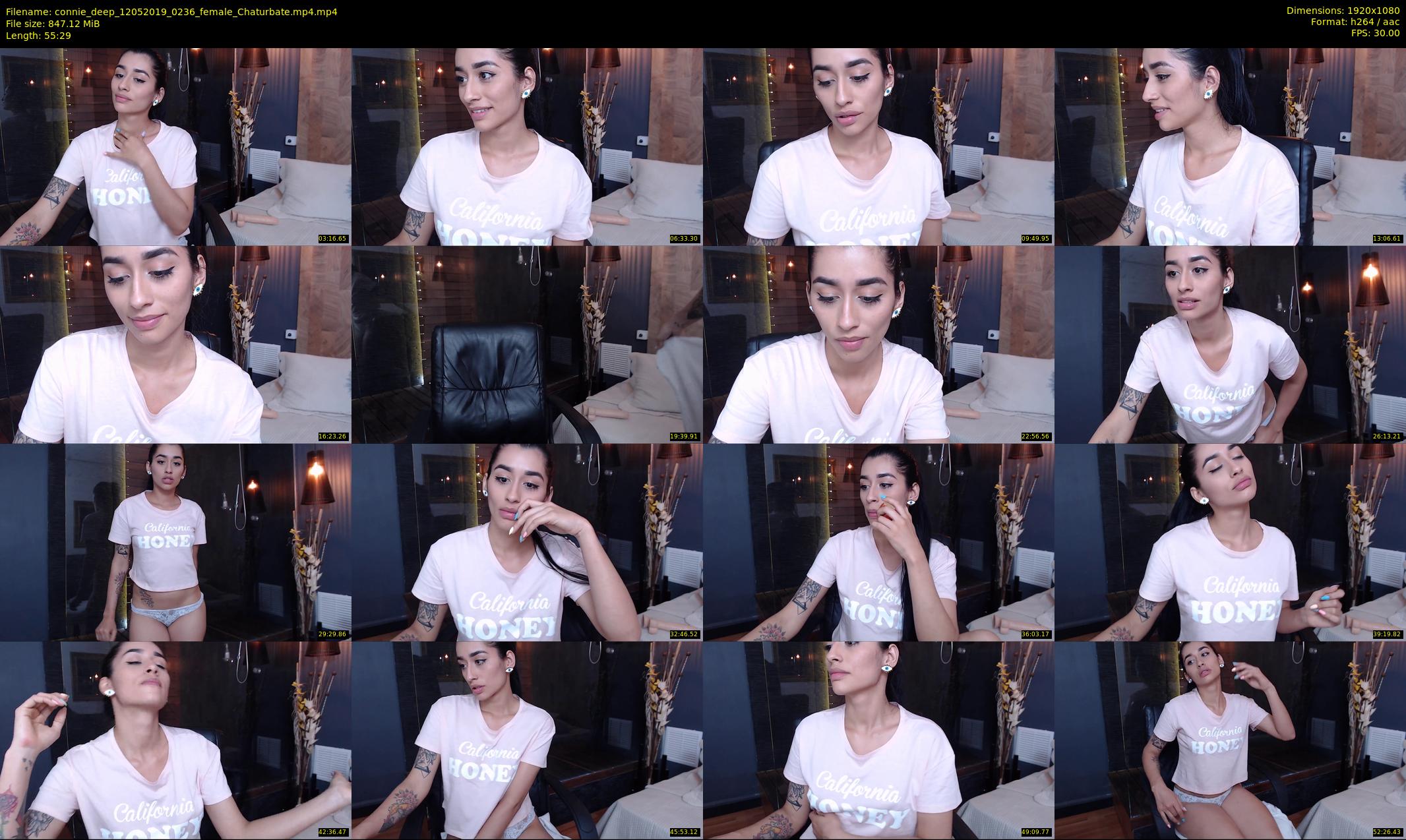 connie_deep — 56 minute Chaturbate female cam show recording, 1080p, May 12, 2019