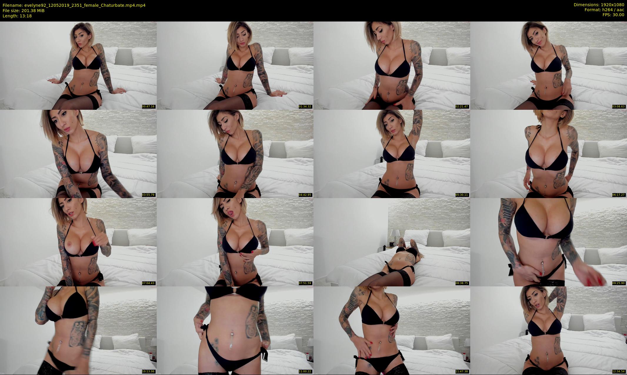 evelyne92 — 14 minute Chaturbate female cam show recording, 1080p, May 12, 2019