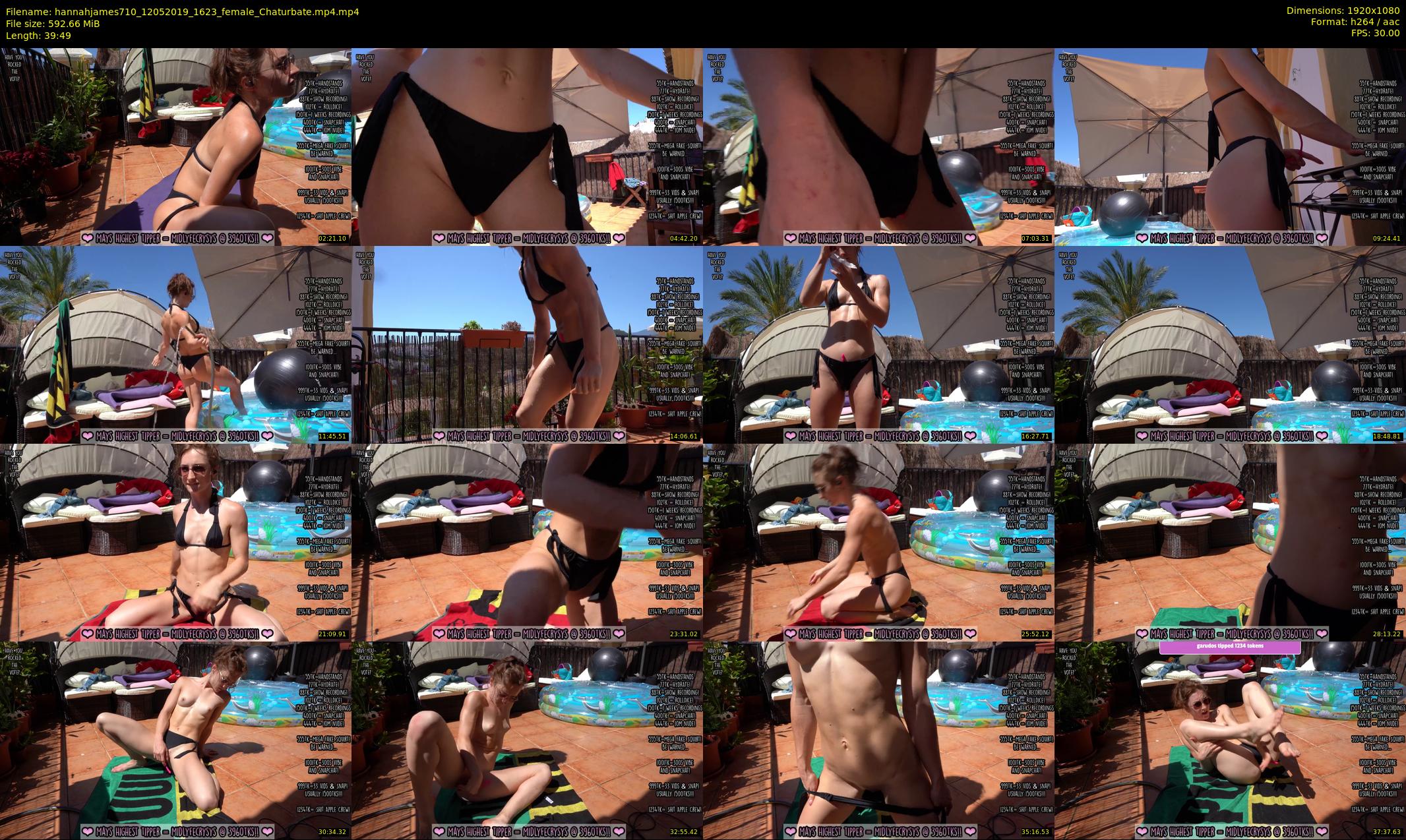 hannahjames710 — 40 minute Chaturbate female cam show recording, 1080p, May 12, 2019