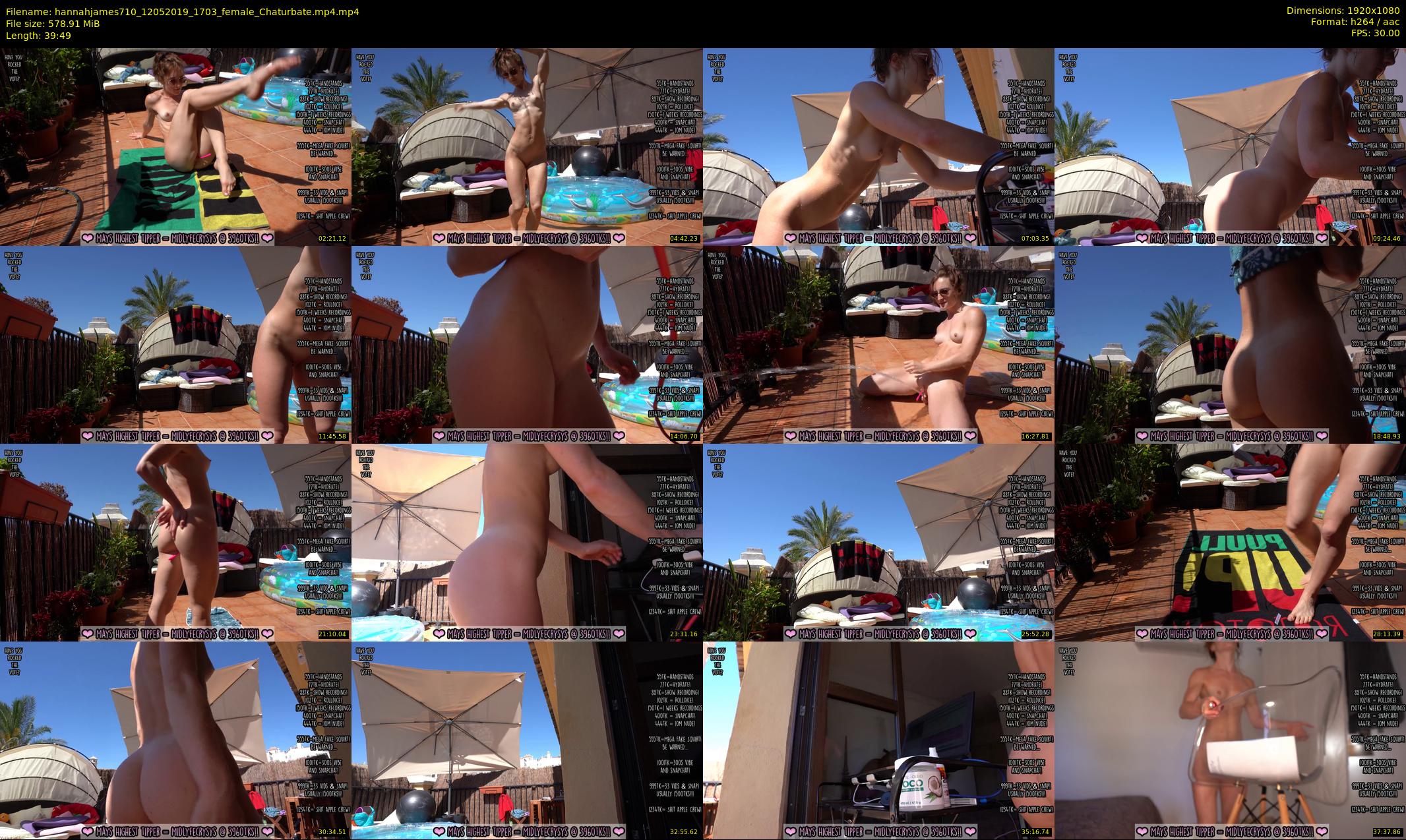 hannahjames710 — 40 minute Chaturbate female cam show recording, 1080p, May 12, 2019