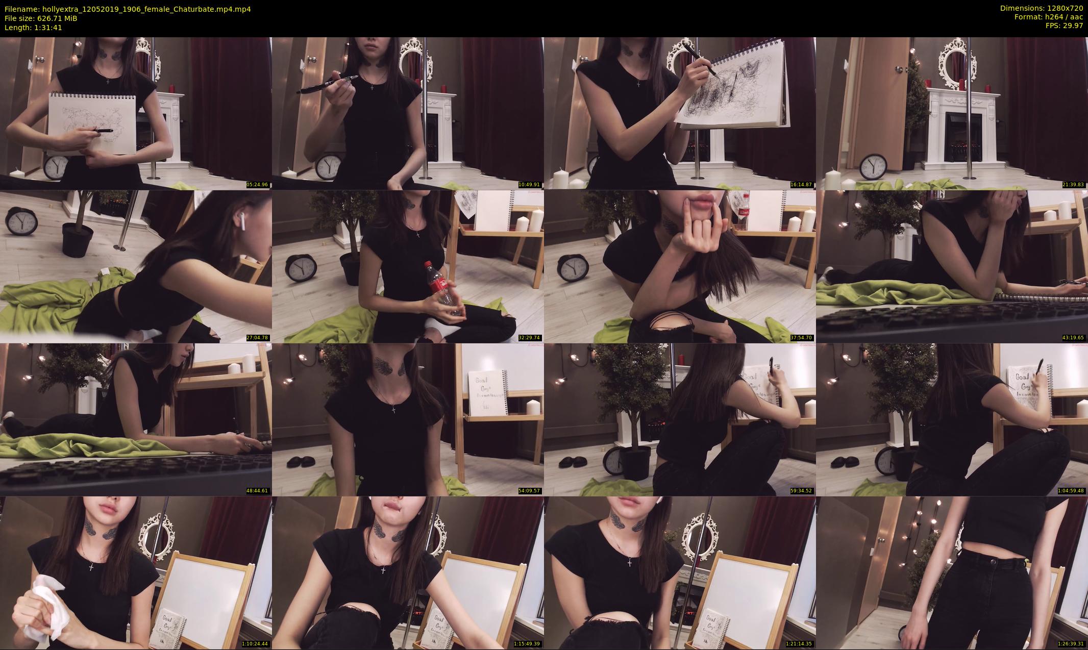 hollyextra — 92 minute Chaturbate female cam show recording, 720p, May 12, 2019