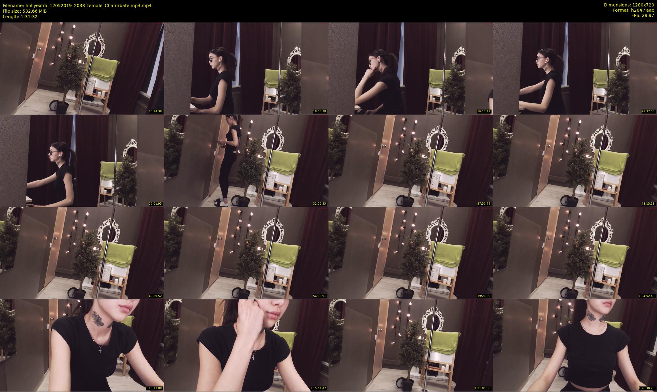 hollyextra — 92 minute Chaturbate female cam show recording, 720p, May 12, 2019