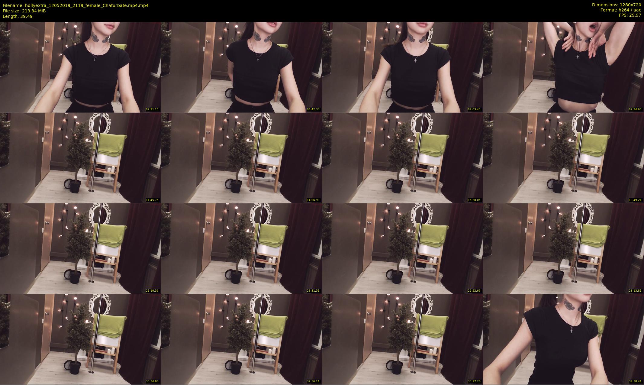 hollyextra — 40 minute Chaturbate female cam show recording, 720p, May 12, 2019