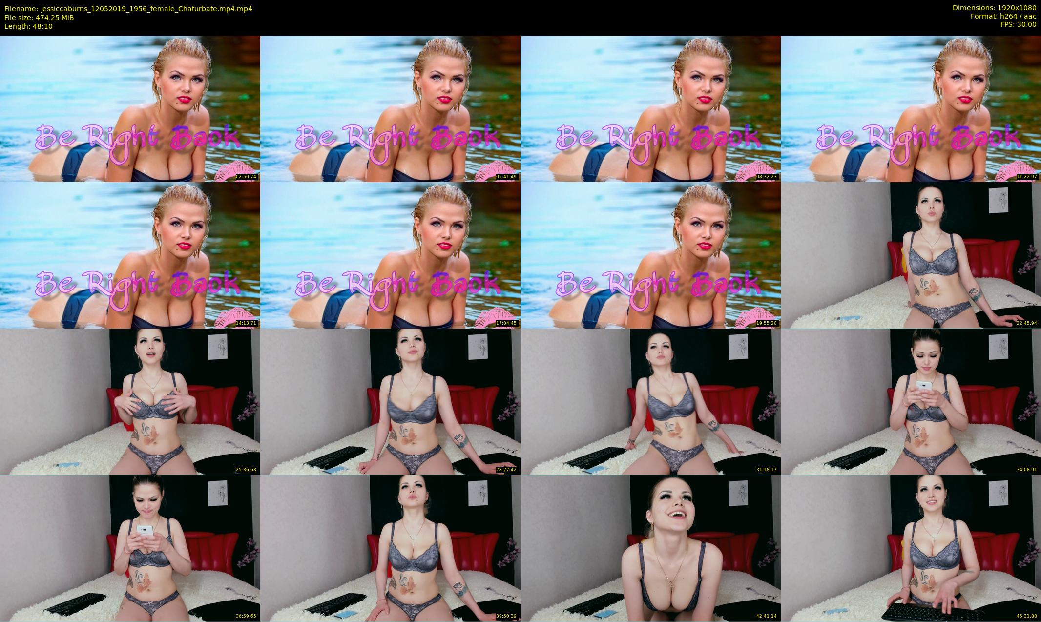 jessiccaburns — 49 minute Chaturbate female cam show recording, 1080p, May 12, 2019