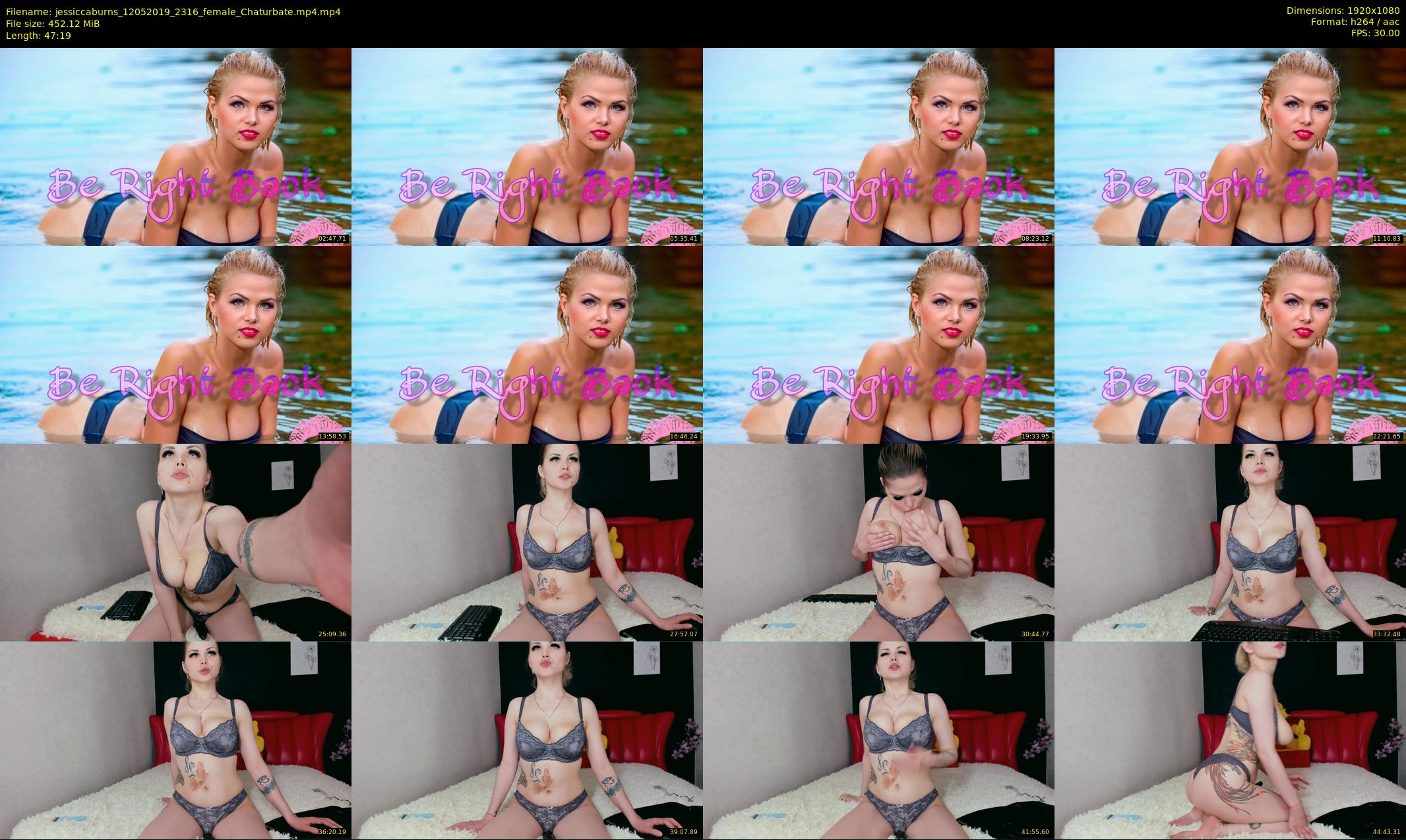 jessiccaburns — 48 minute Chaturbate female cam show recording, 1080p, May 12, 2019
