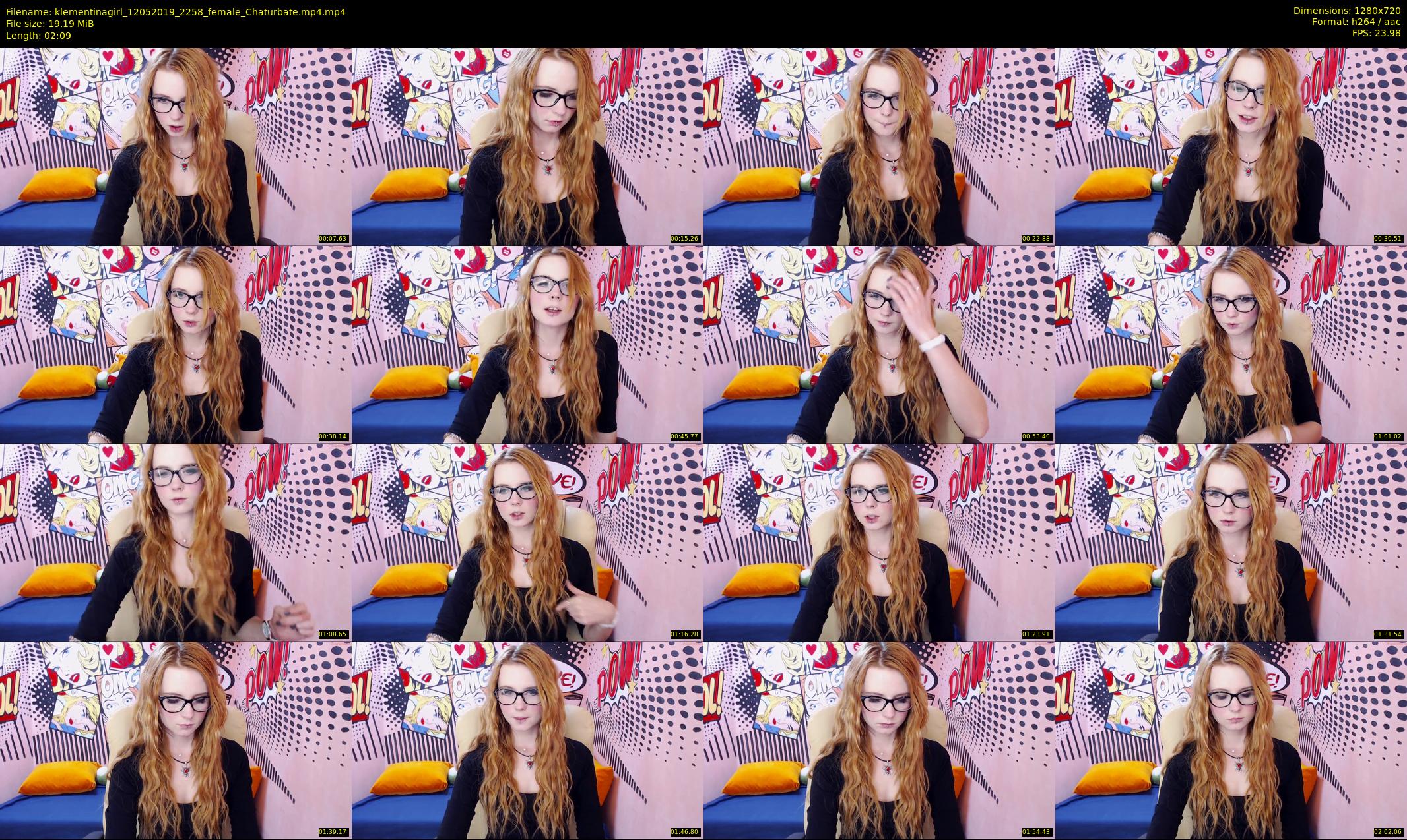 klementinagirl — 3 minute Chaturbate female cam show recording, 720p, May 12, 2019