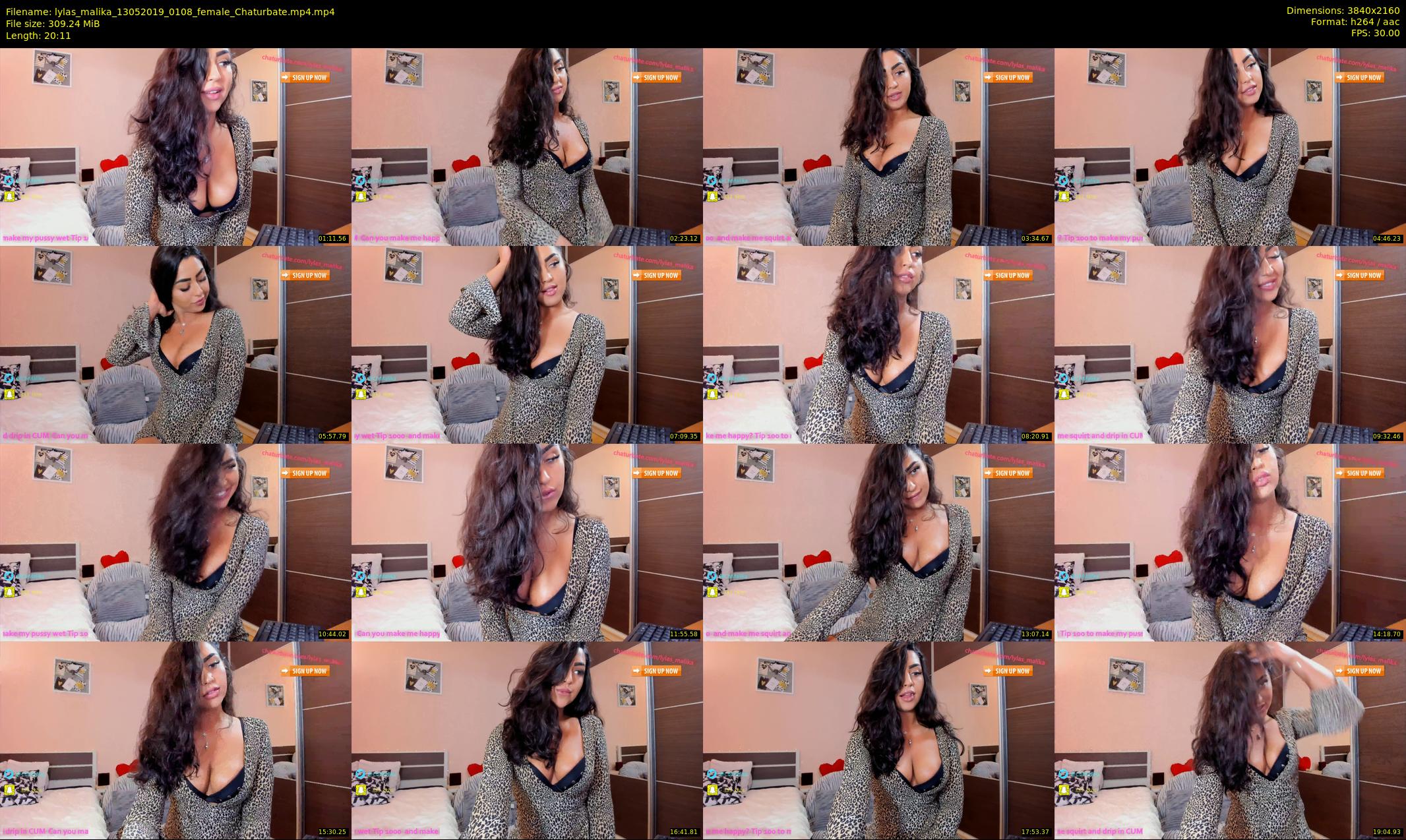 lylas_malika — 21 minute Chaturbate female cam show recording, 4K, May 13, 2019