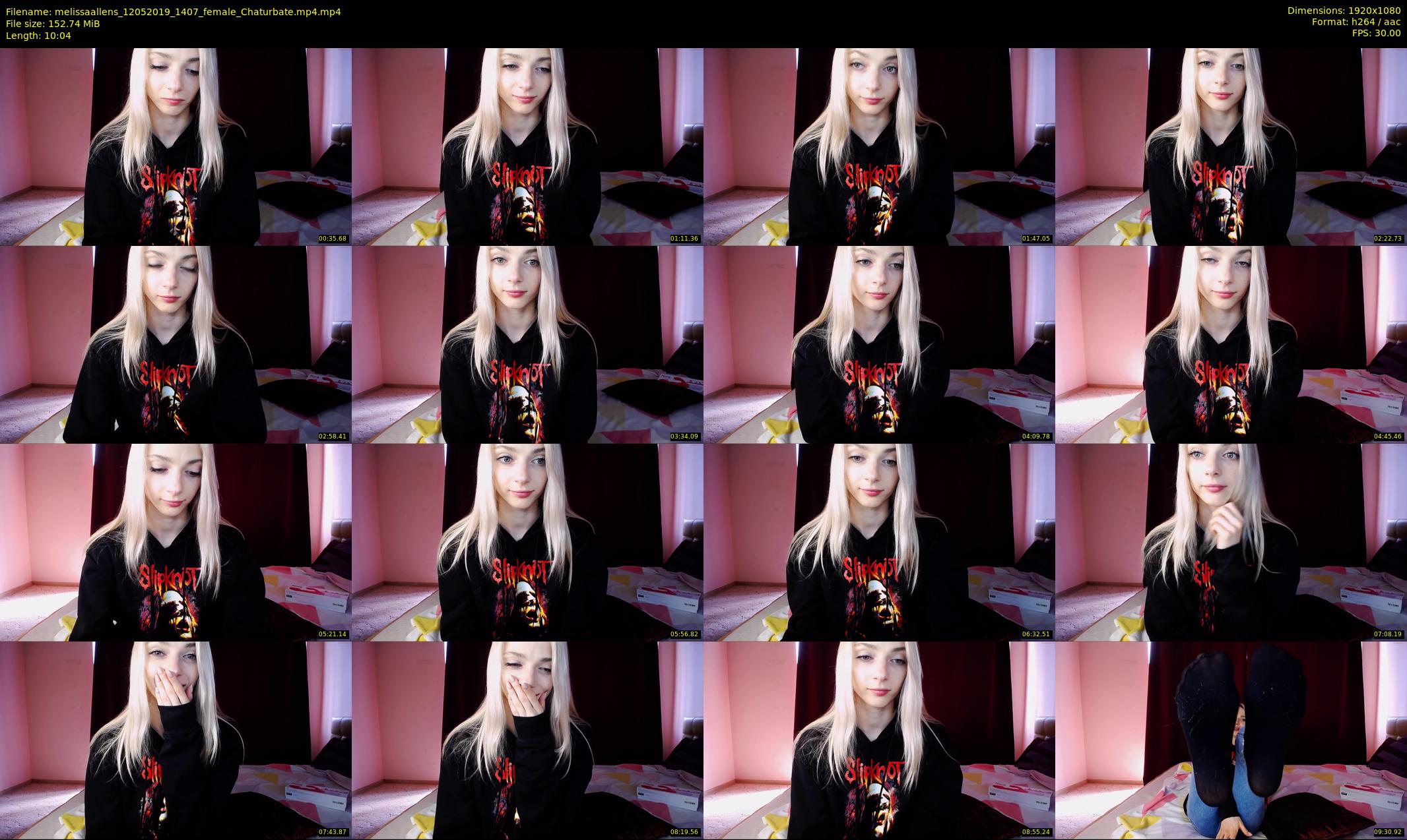 melissaallens — 11 minute Chaturbate female cam show recording, 1080p, May 12, 2019