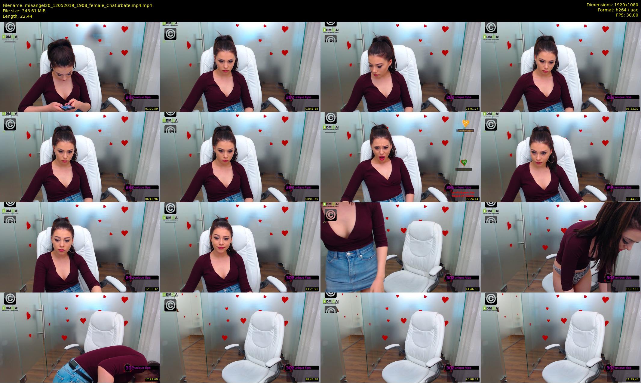 miaangel20 — 23 minute Chaturbate female cam show recording, 1080p, May 12, 2019