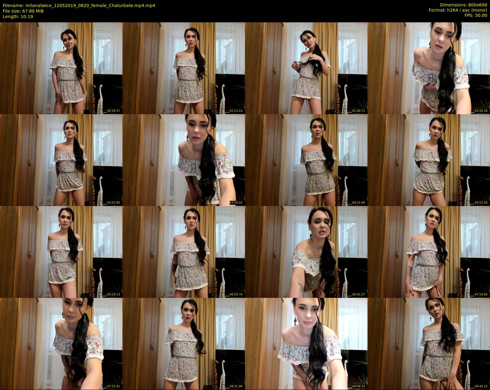 milanatwice — 11 minute Chaturbate female cam show recording, 480p, May 12, 2019