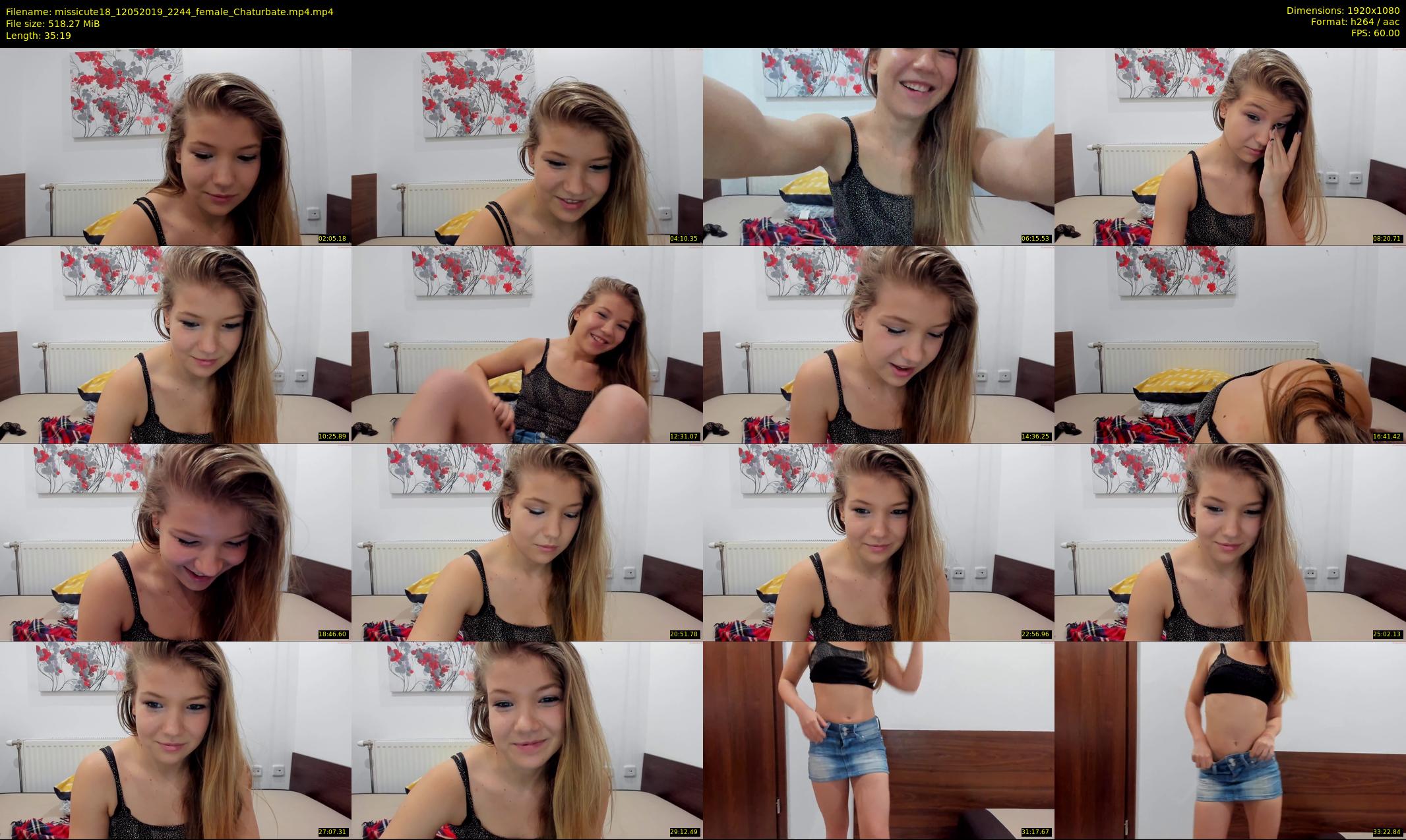 missicute18 — 36 minute Chaturbate female cam show recording, 1080p, May 12, 2019