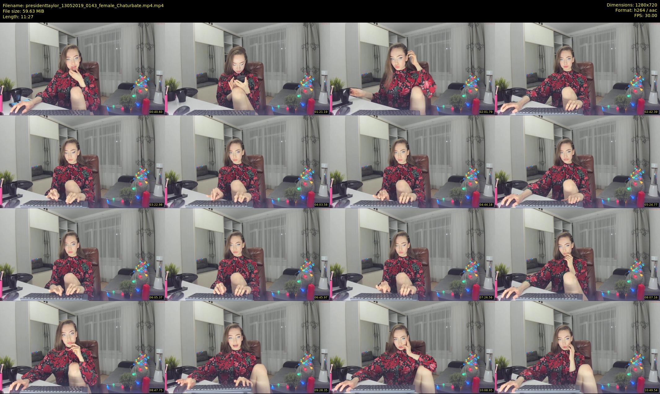 presidenttaylor — 12 minute Chaturbate female cam show recording, 720p, May 13, 2019