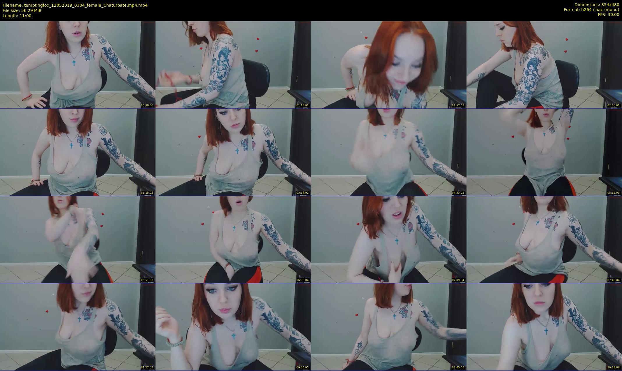 temptingfox — 11 minute Chaturbate female cam show recording, 480p, May 12, 2019