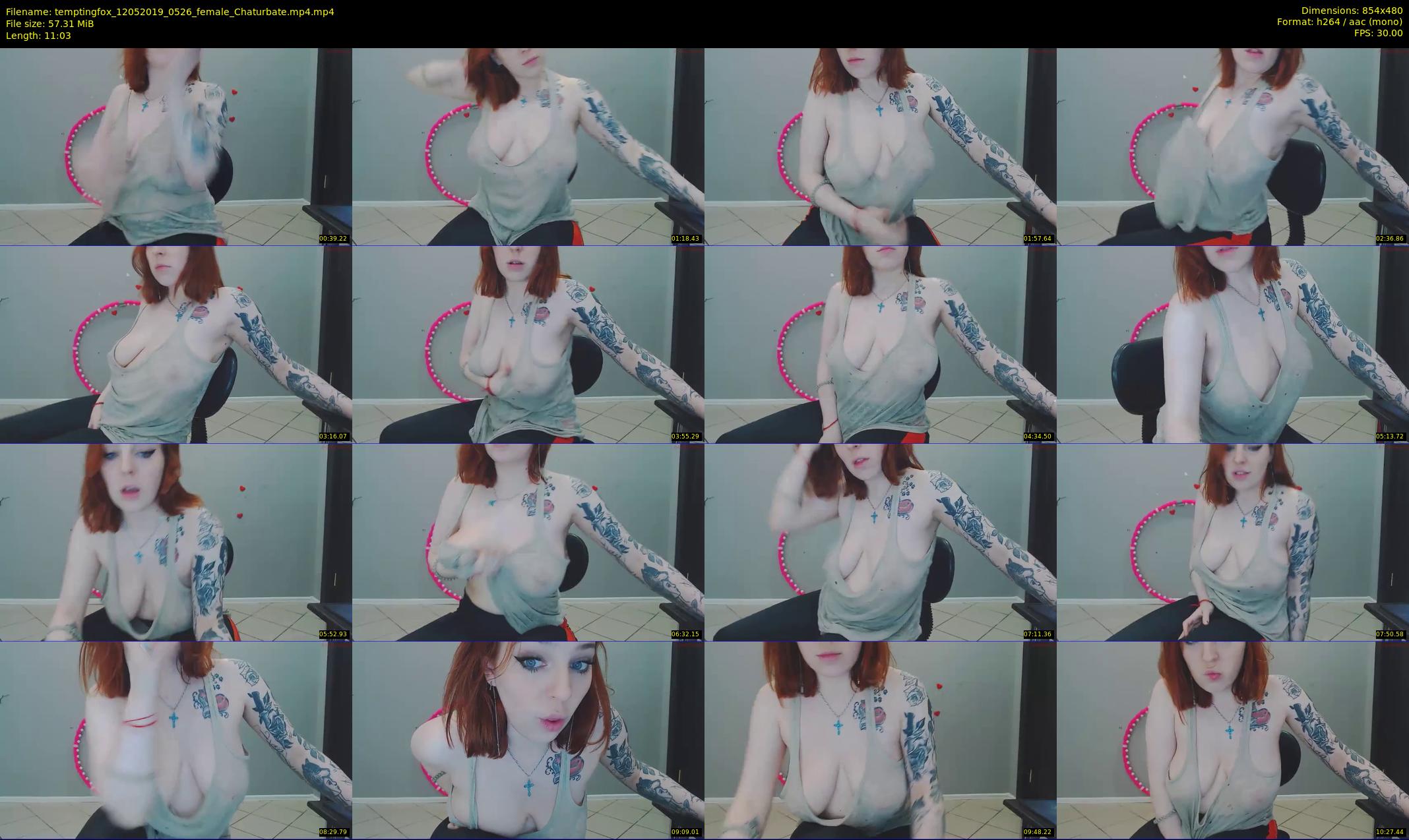 temptingfox — 12 minute Chaturbate female cam show recording, 480p, May 12, 2019