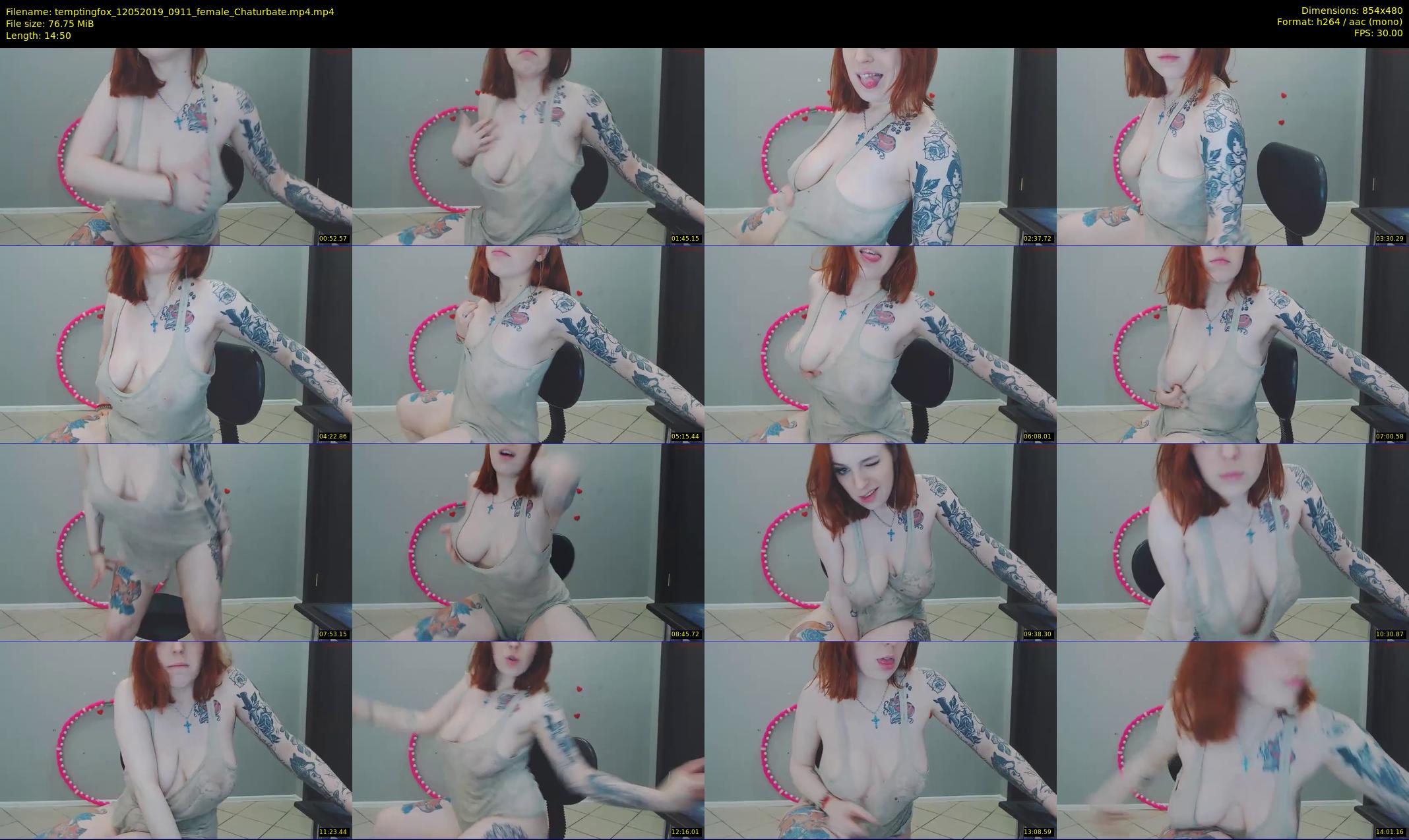 temptingfox — 15 minute Chaturbate female cam show recording, 480p, May 12, 2019