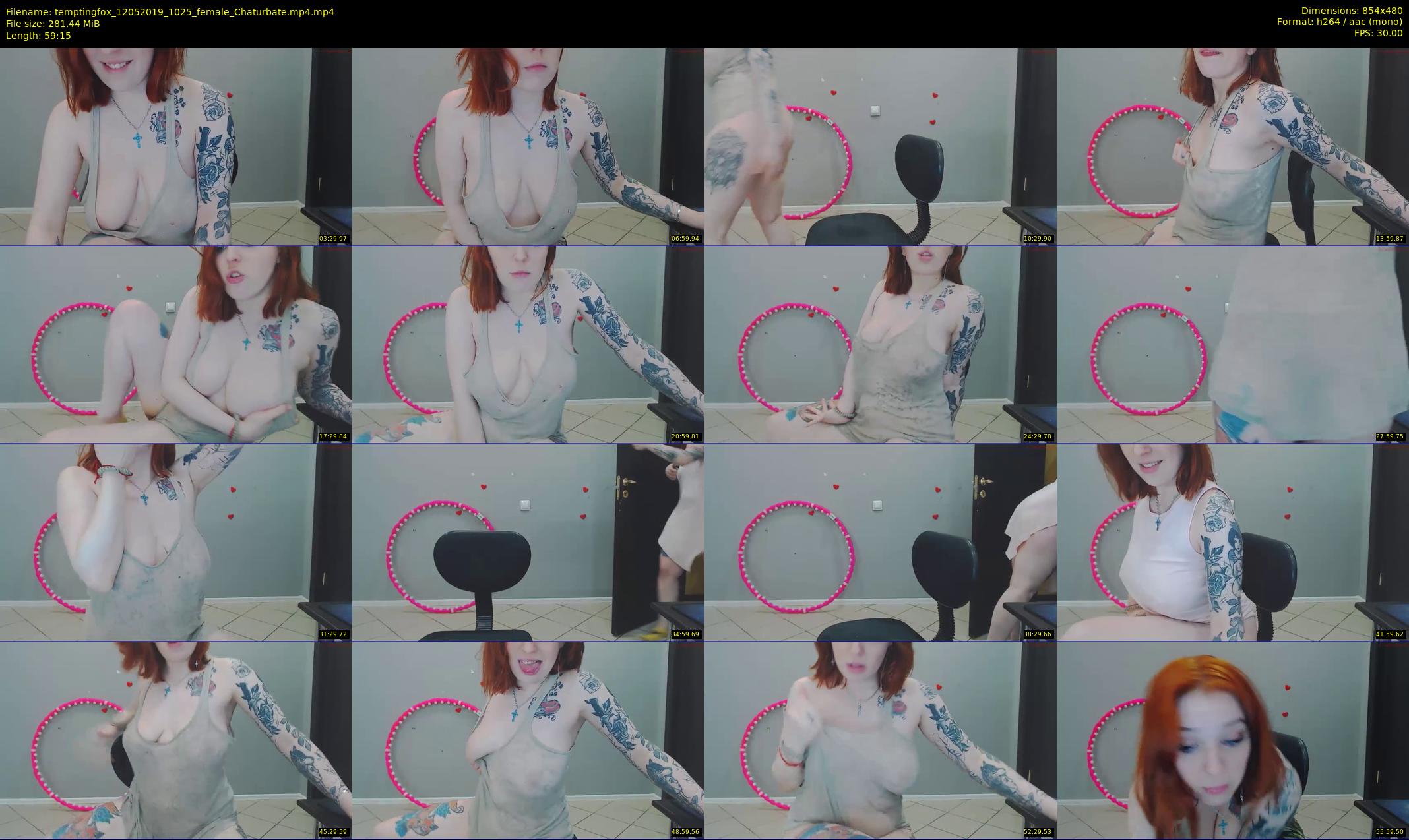 temptingfox — 60 minute Chaturbate female cam show recording, 480p, May 12, 2019