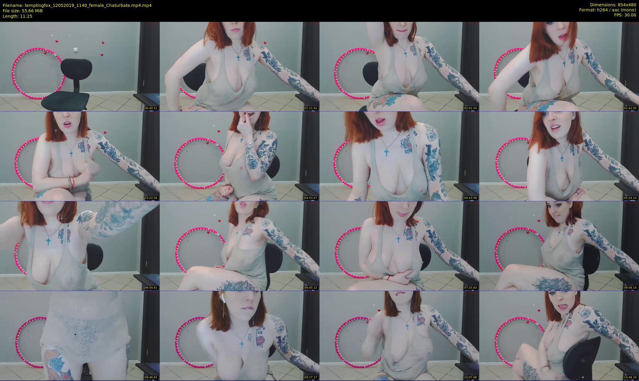 temptingfox — 12 minute Chaturbate female cam show recording, 480p, May 12, 2019