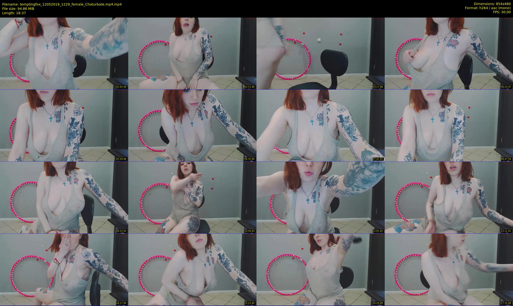 temptingfox — 19 minute Chaturbate female cam show recording, 480p, May 12, 2019