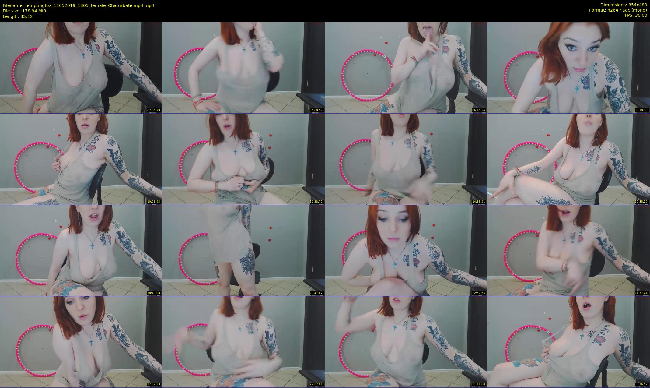 temptingfox — 36 minute Chaturbate female cam show recording, 480p, May 12, 2019