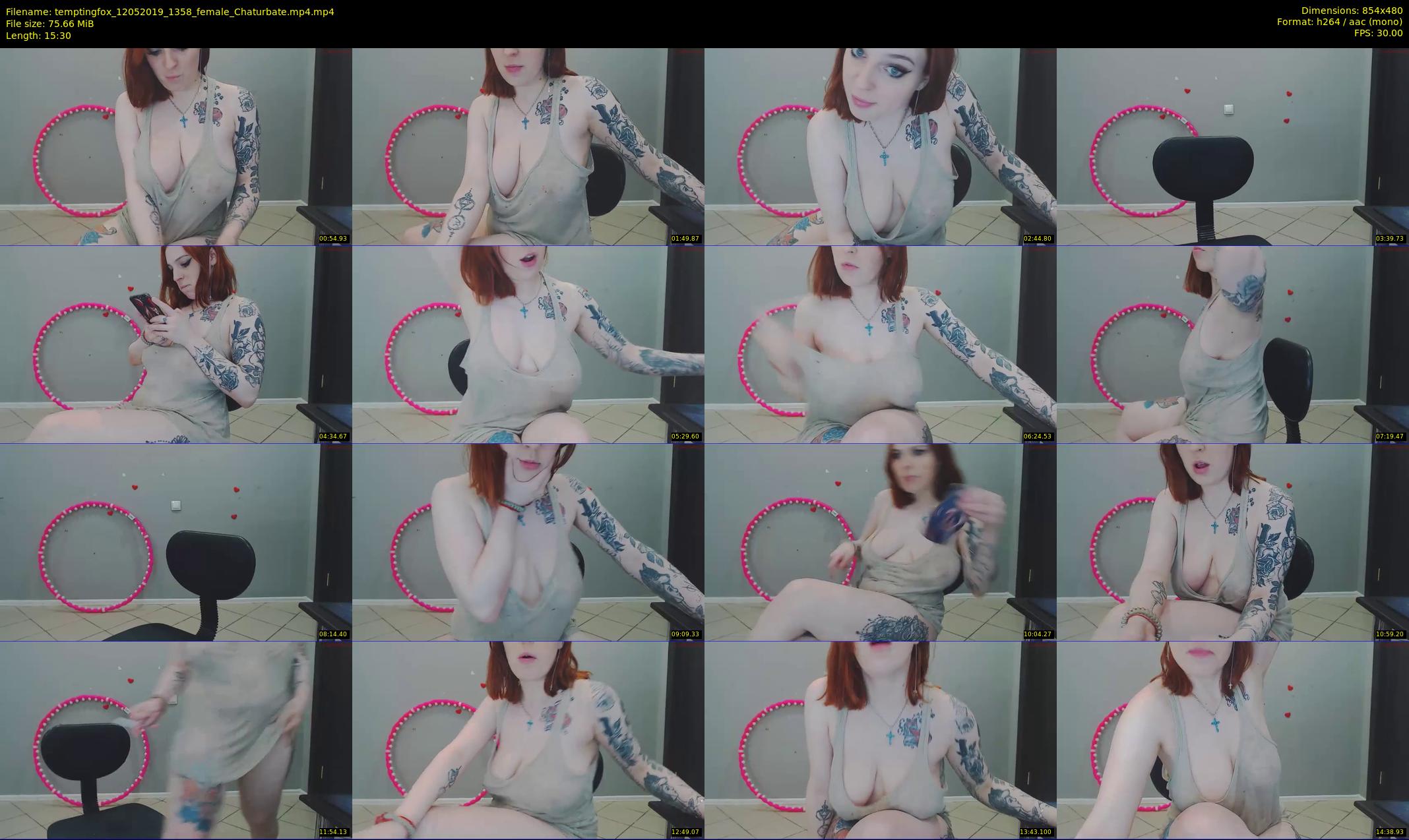 temptingfox — 16 minute Chaturbate female cam show recording, 480p, May 12, 2019