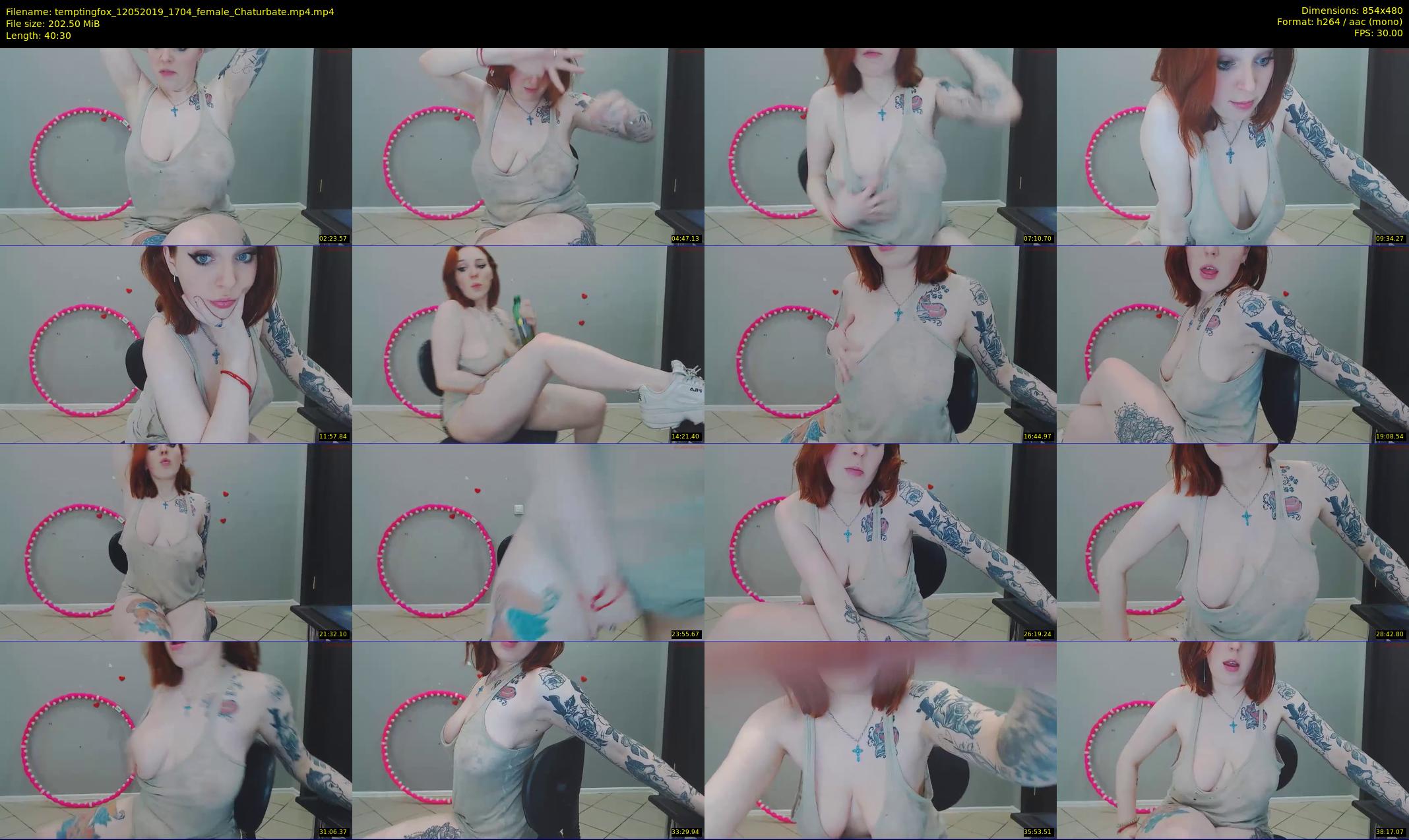 temptingfox — 41 minute Chaturbate female cam show recording, 480p, May 12, 2019