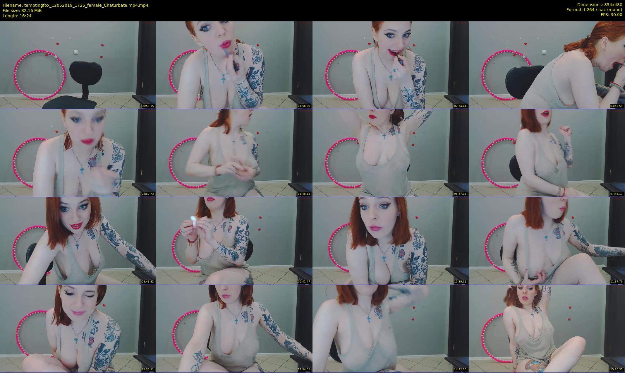 temptingfox — 17 minute Chaturbate female cam show recording, 480p, May 12, 2019