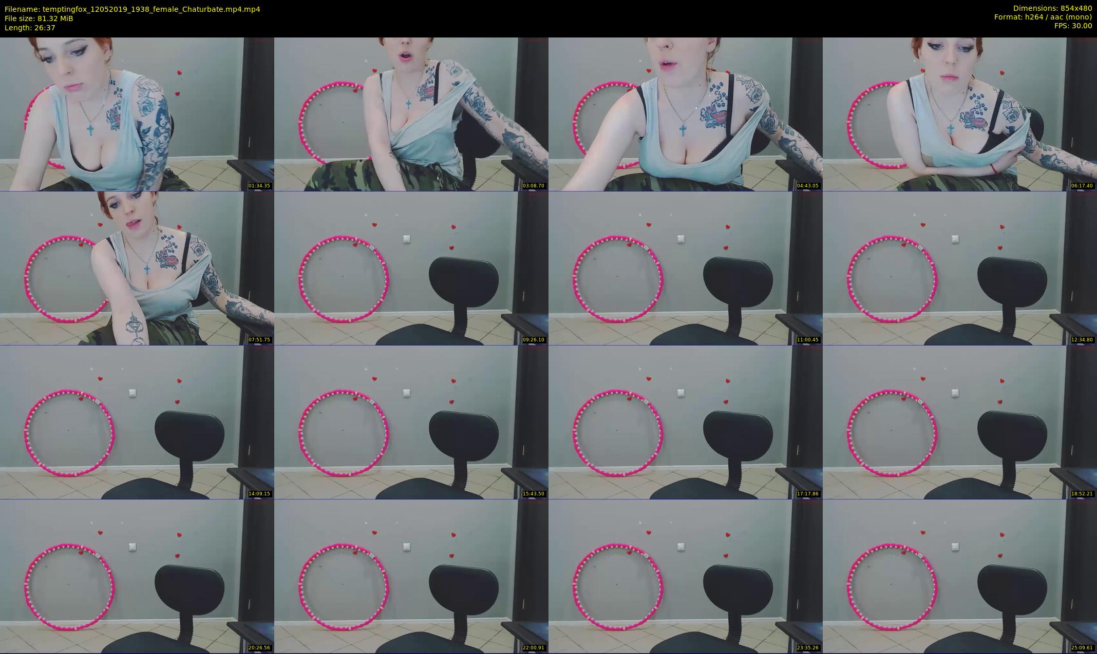 temptingfox — 27 minute Chaturbate female cam show recording, 480p, May 12, 2019