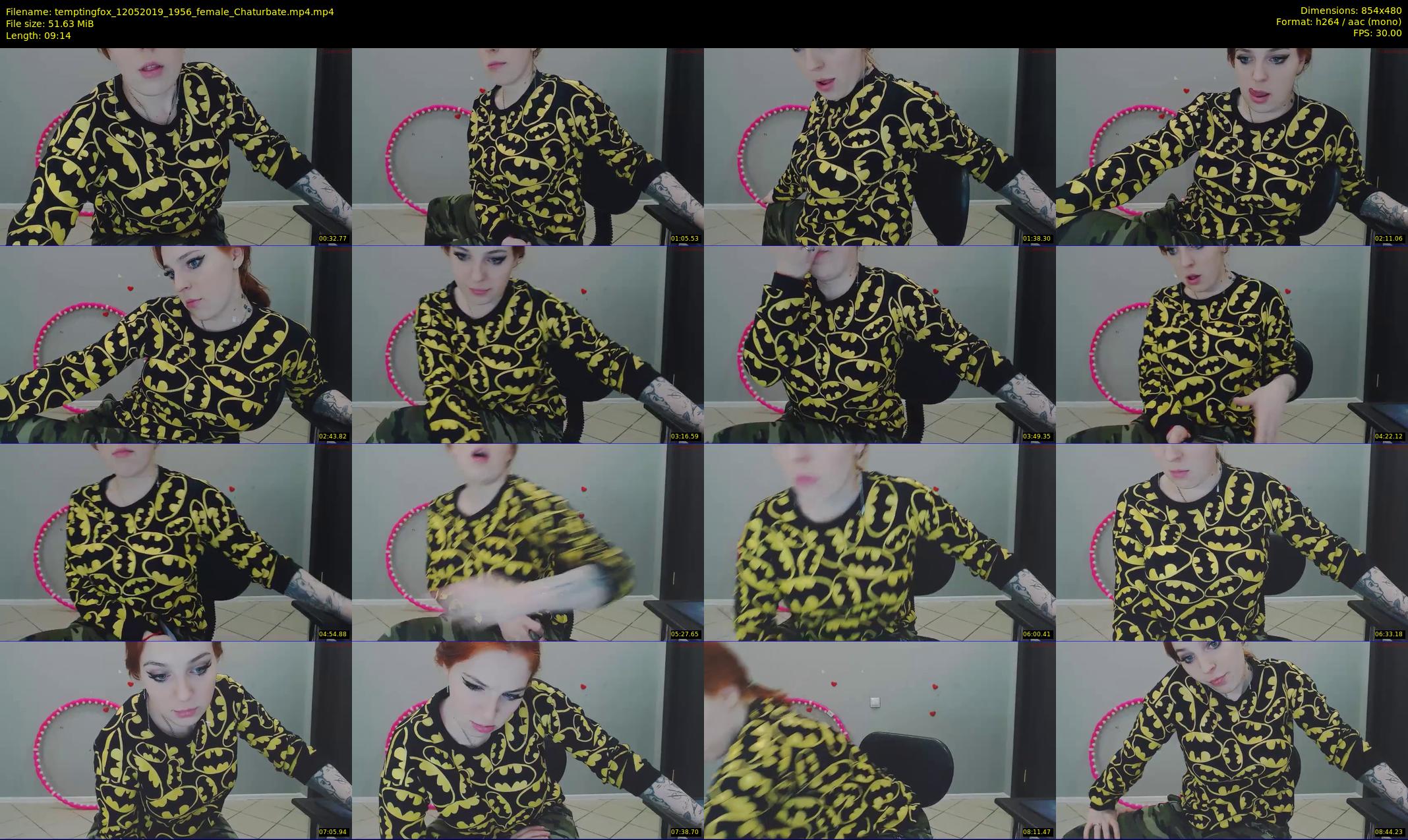 temptingfox — 10 minute Chaturbate female cam show recording, 480p, May 12, 2019