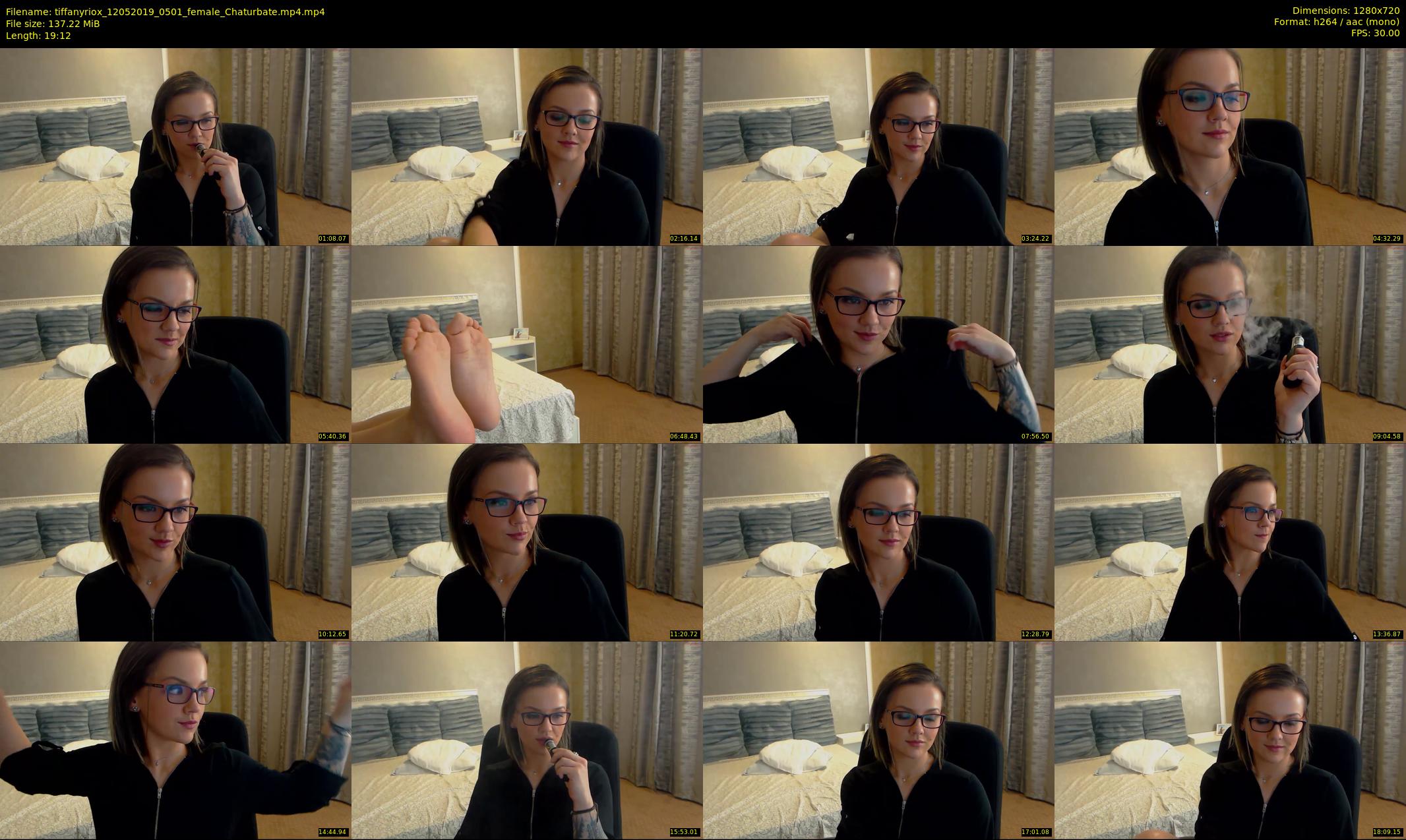 tiffanyriox — 20 minute Chaturbate female cam show recording, 720p, May 12, 2019
