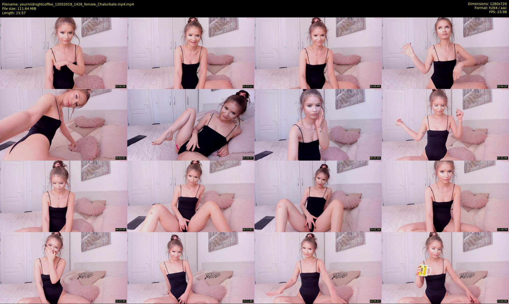 yourmidnightcoffee — 16 minute Chaturbate female cam show recording, 720p, May 12, 2019