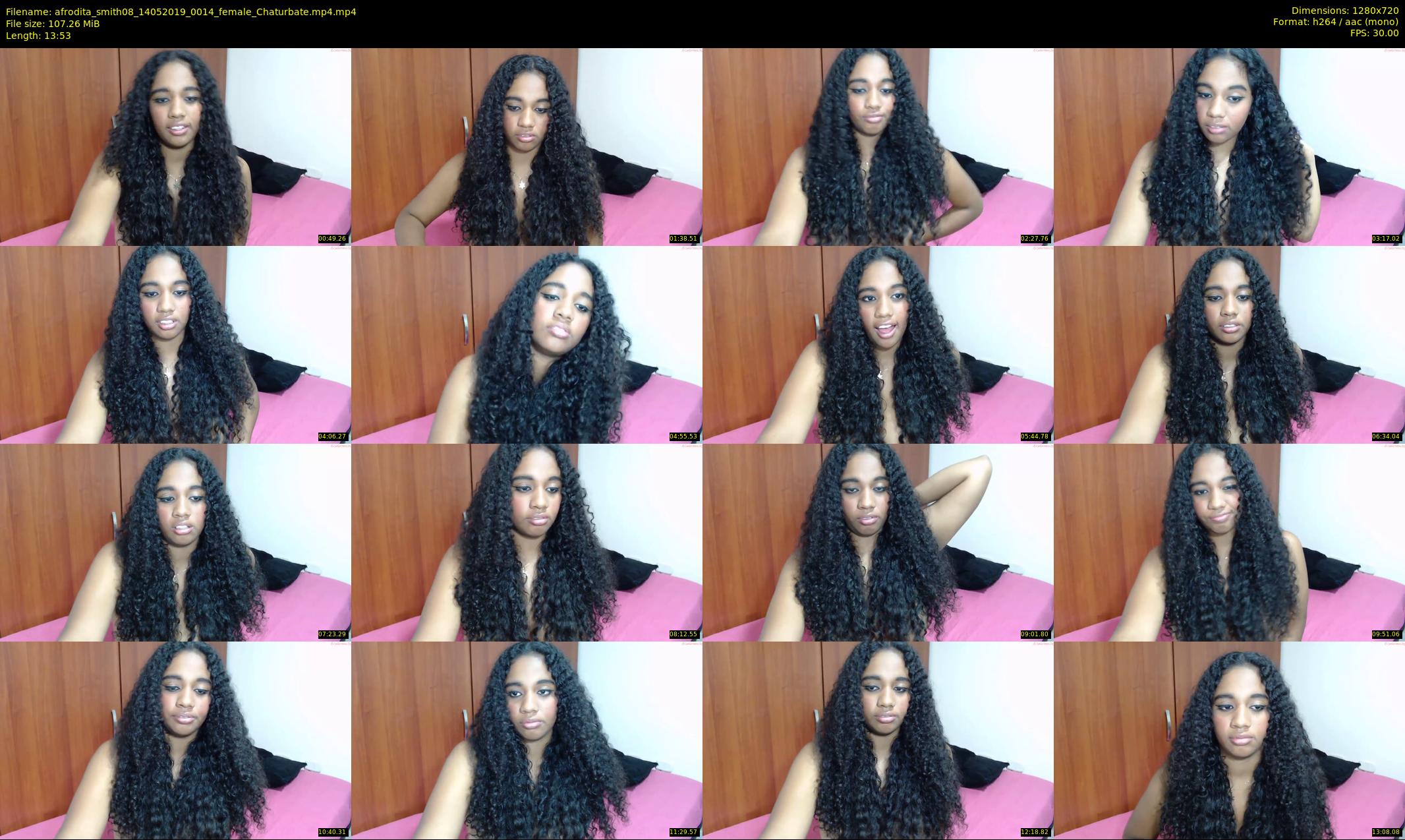 afrodita_smith08 — 14 minute Chaturbate female cam show recording, 720p, May 14, 2019