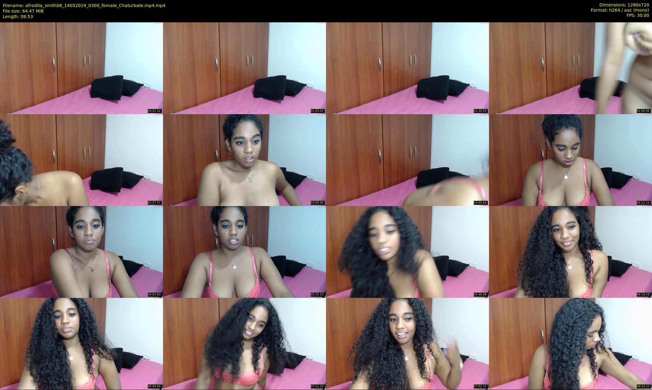 afrodita_smith08 — 9 minute Chaturbate female cam show recording, 720p, May 14, 2019