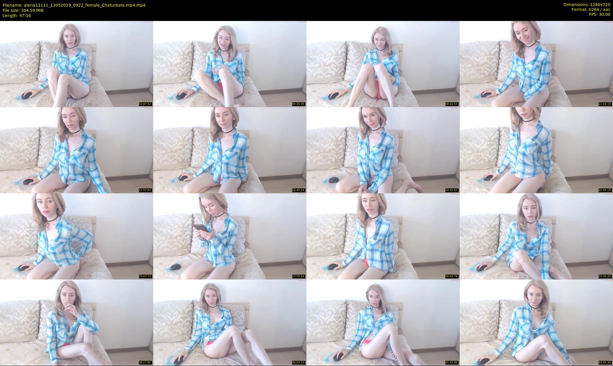 alena11111 — 48 minute Chaturbate female cam show recording, 720p, May 13, 2019