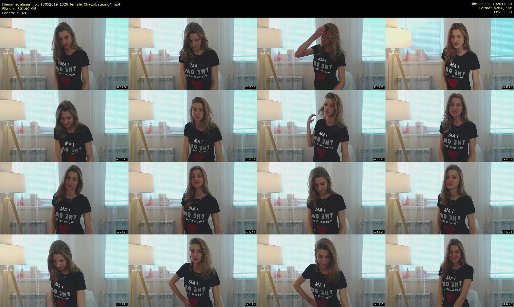 alisaa__fox — 20 minute Chaturbate female cam show recording, 1080p, May 13, 2019