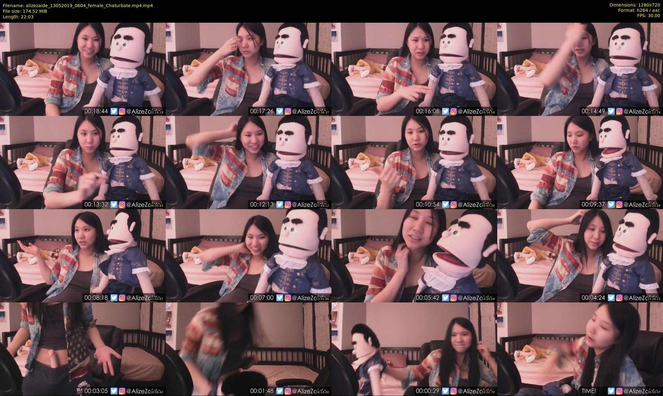 alizezaide — 23 minute Chaturbate female cam show recording, 720p, May 13, 2019