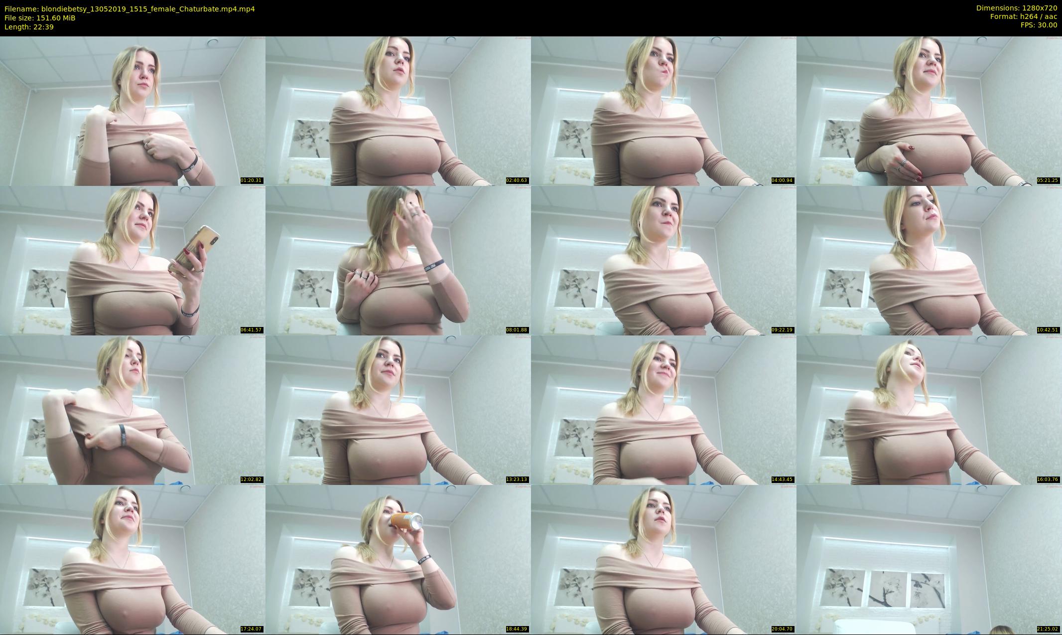 blondiebetsy — 23 minute Chaturbate female cam show recording, 720p, May 13, 2019