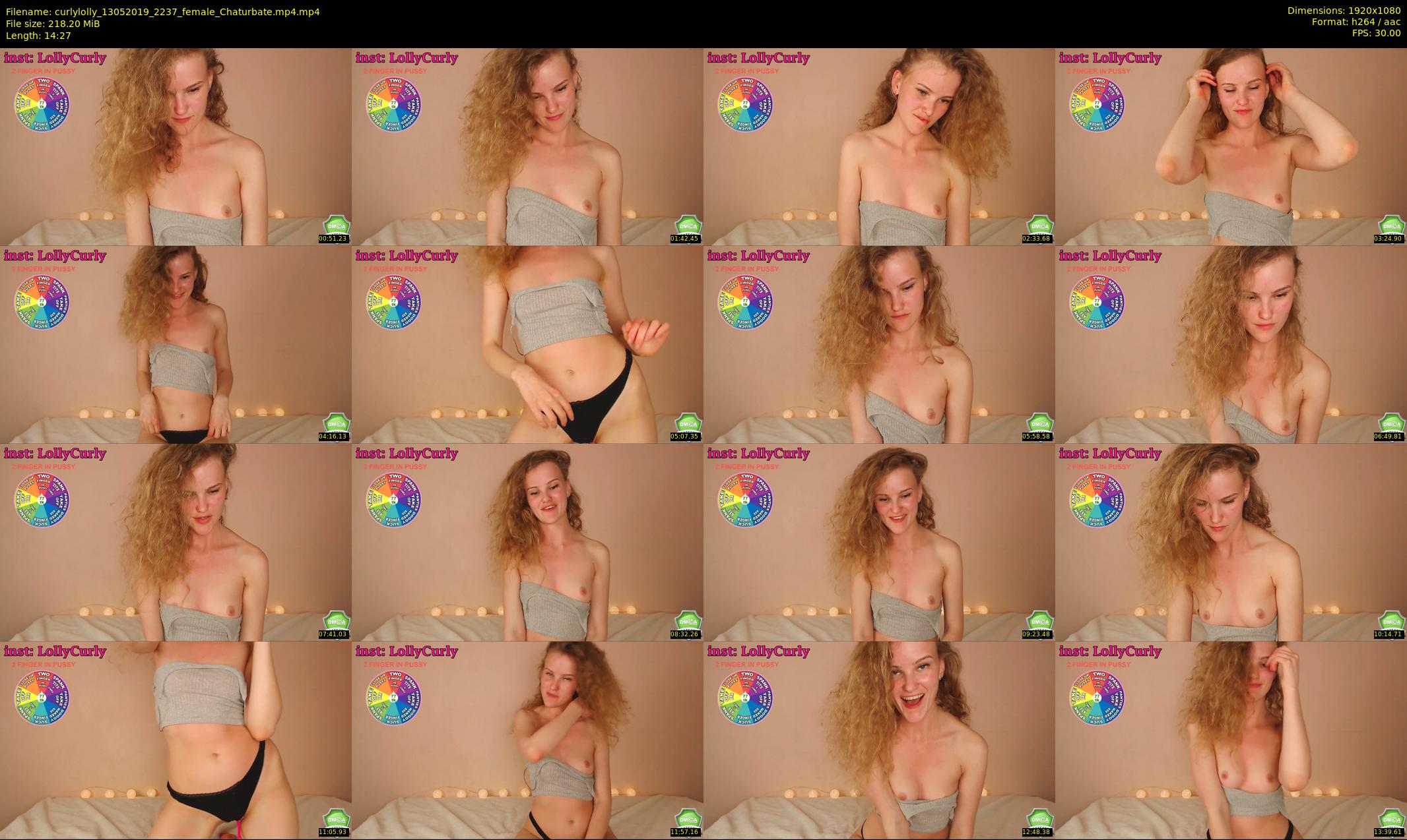 curlylolly — 15 minute Chaturbate female cam show recording, 1080p, May 13, 2019