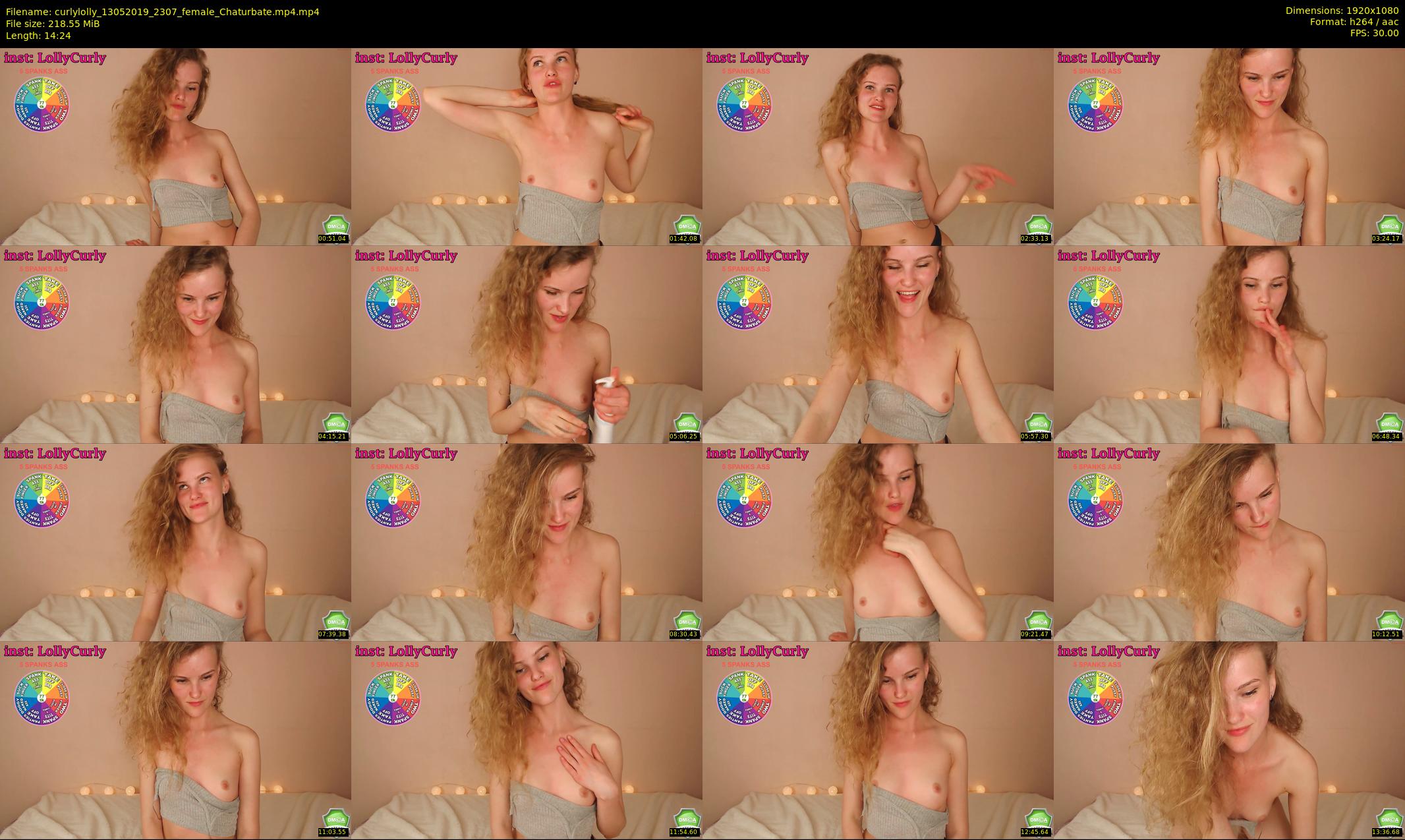 curlylolly — 15 minute Chaturbate female cam show recording, 1080p, May 13, 2019