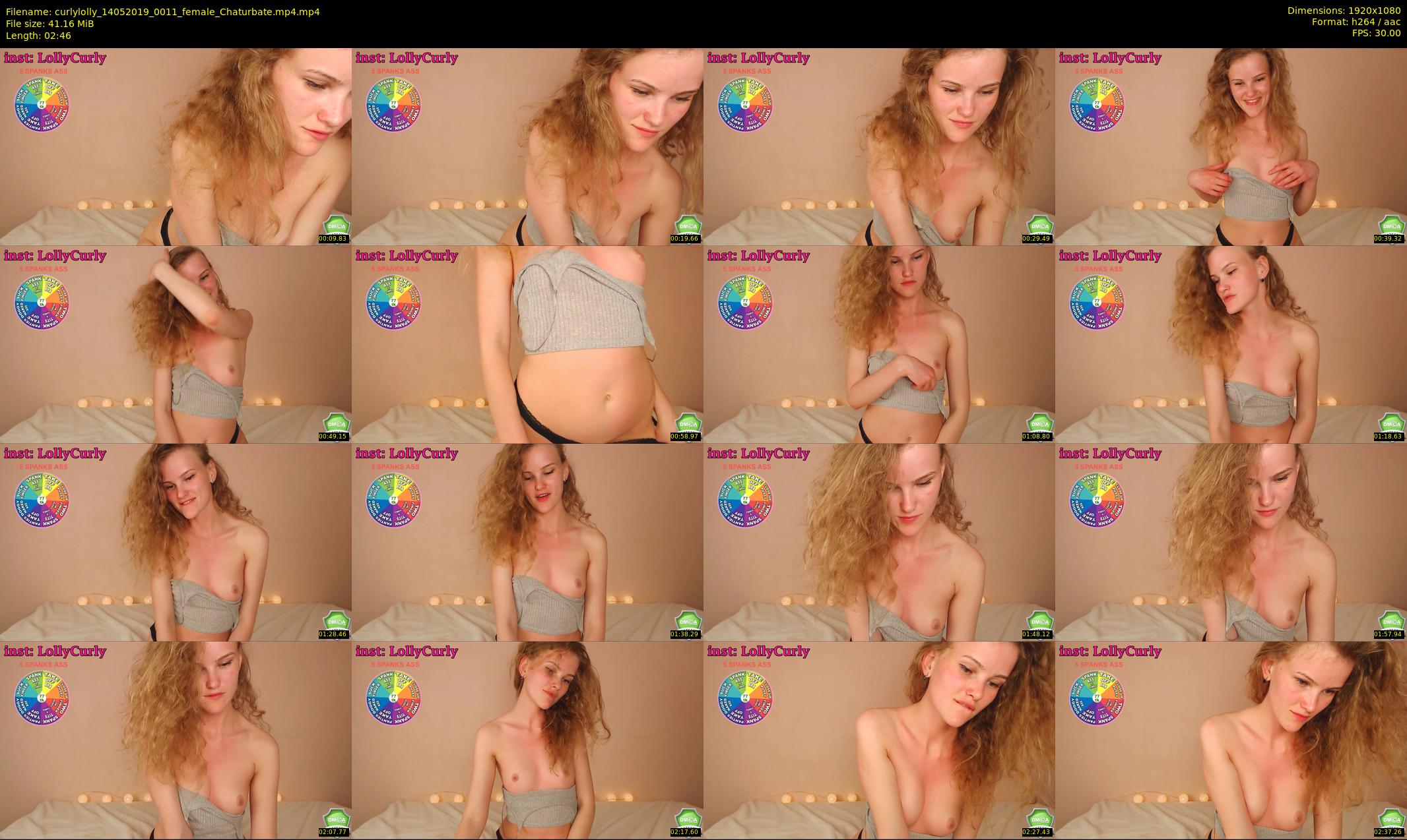 curlylolly — 3 minute Chaturbate female cam show recording, 1080p, May 14, 2019