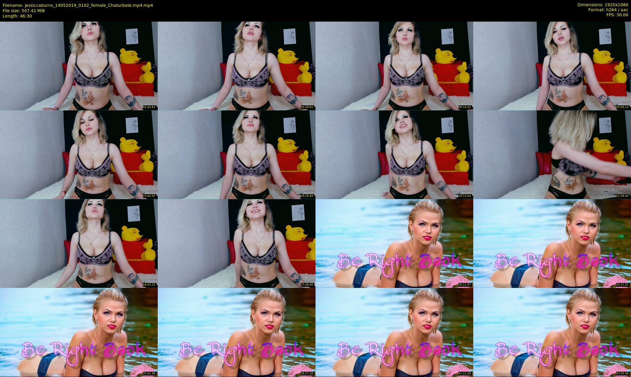 jessiccaburns — 47 minute Chaturbate female cam show recording, 1080p, May 14, 2019